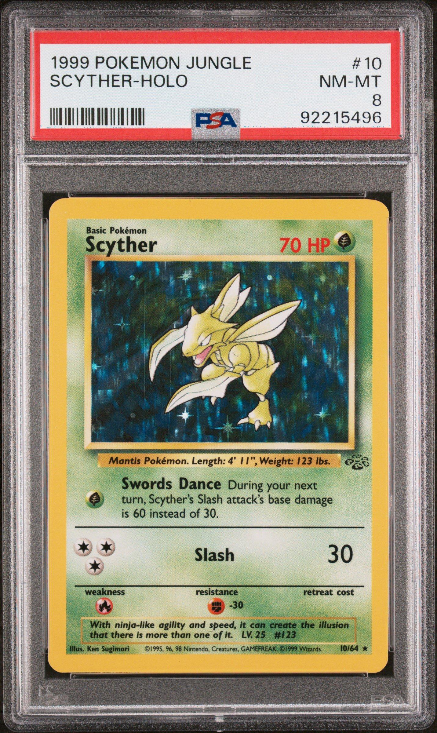 1999 Pokemon Jungle 10 Scyther-holo PSA