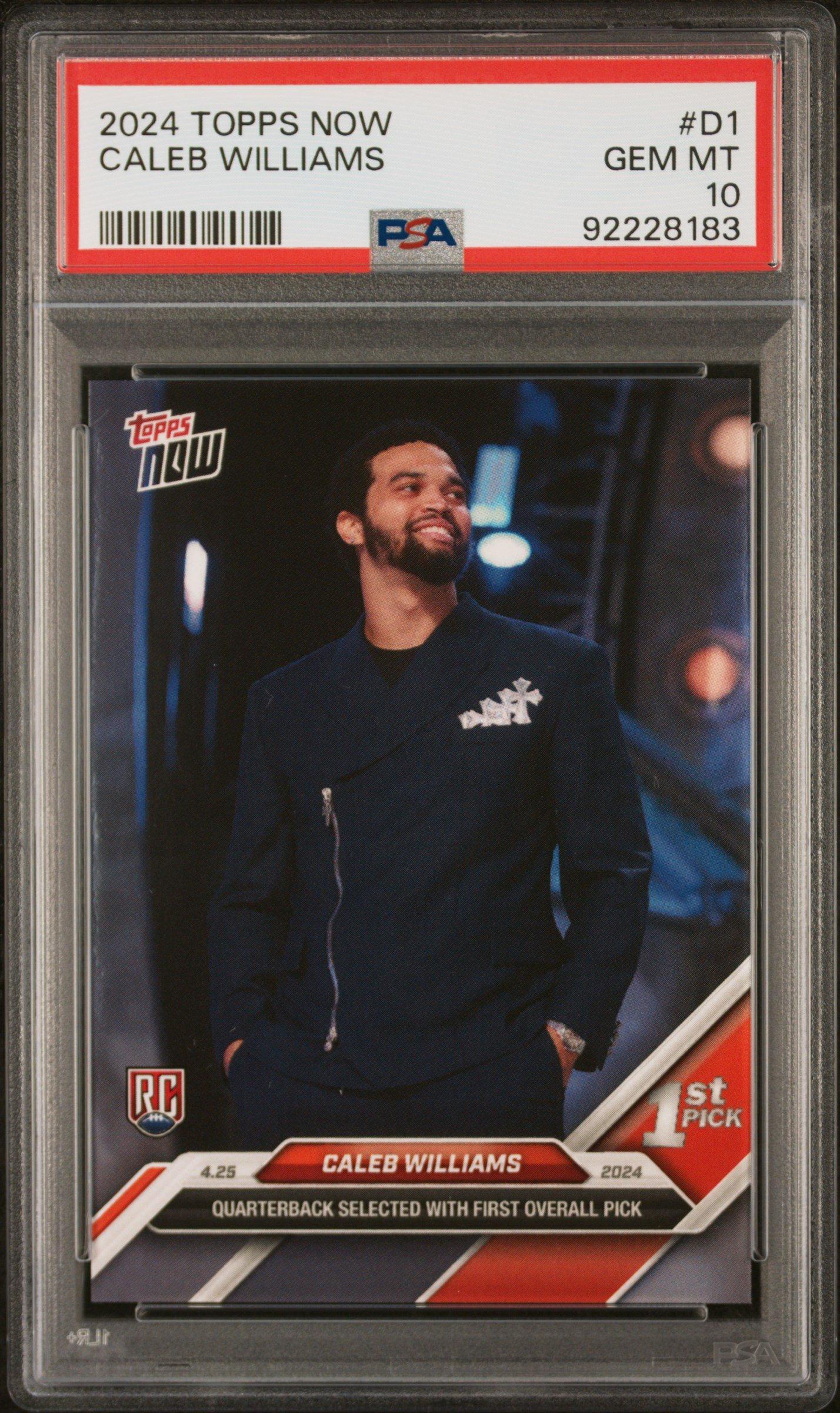 2024 Topps Now D1 Caleb Williams PSA 10