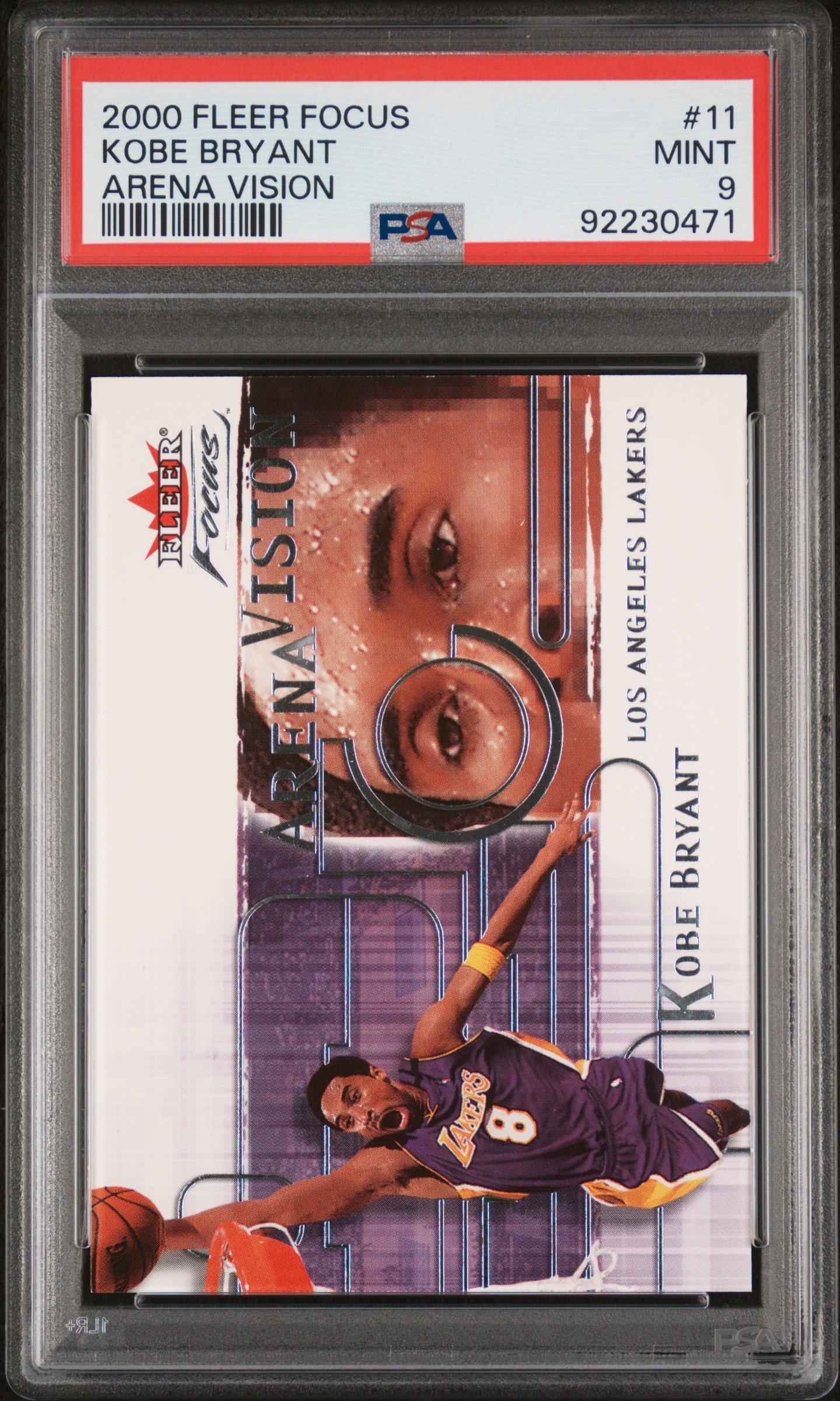 2000 Fleer Focus Arena Vision 11 Kobe Bryant PSA 9 Graded Card 
