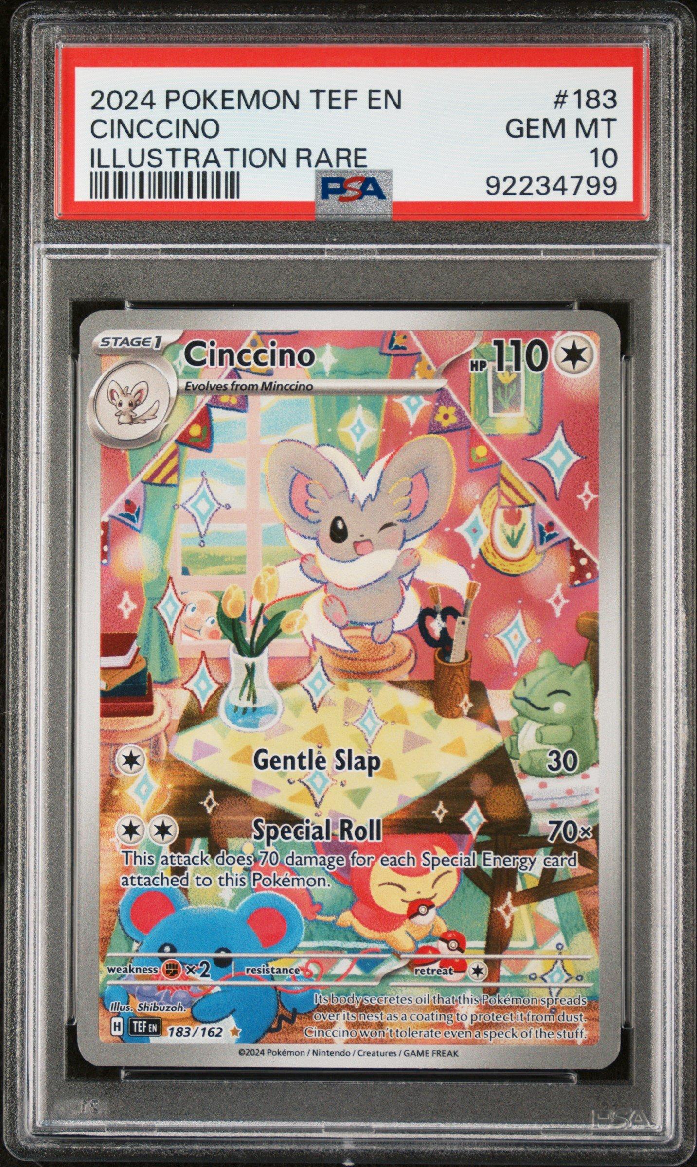 2024 Pokemon Tef En-temporal Forces 183 Cinccino Illustration Rare
