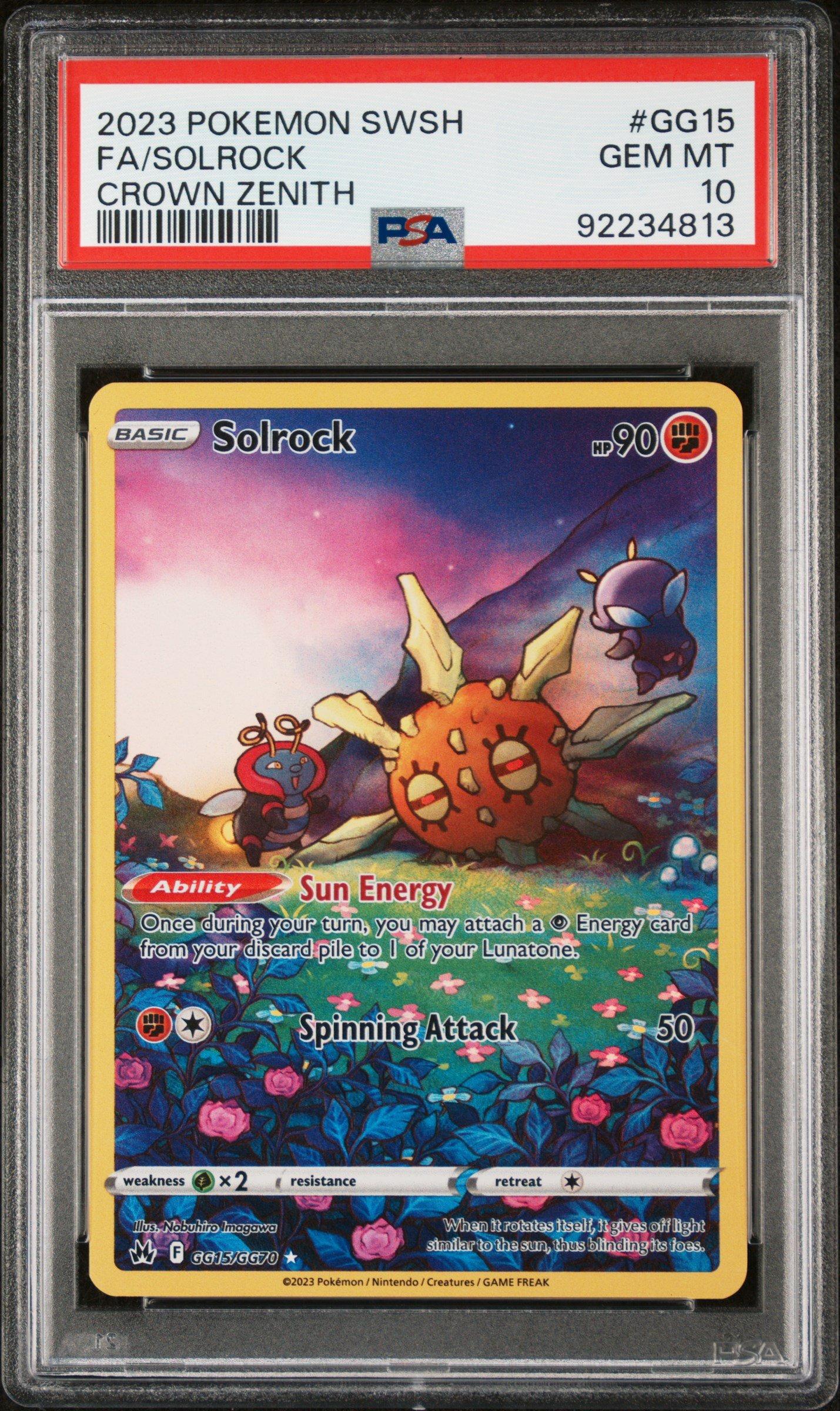 2023 Pokemon Sword And Shield Crown Zenith Gg15 Full Art/solrock