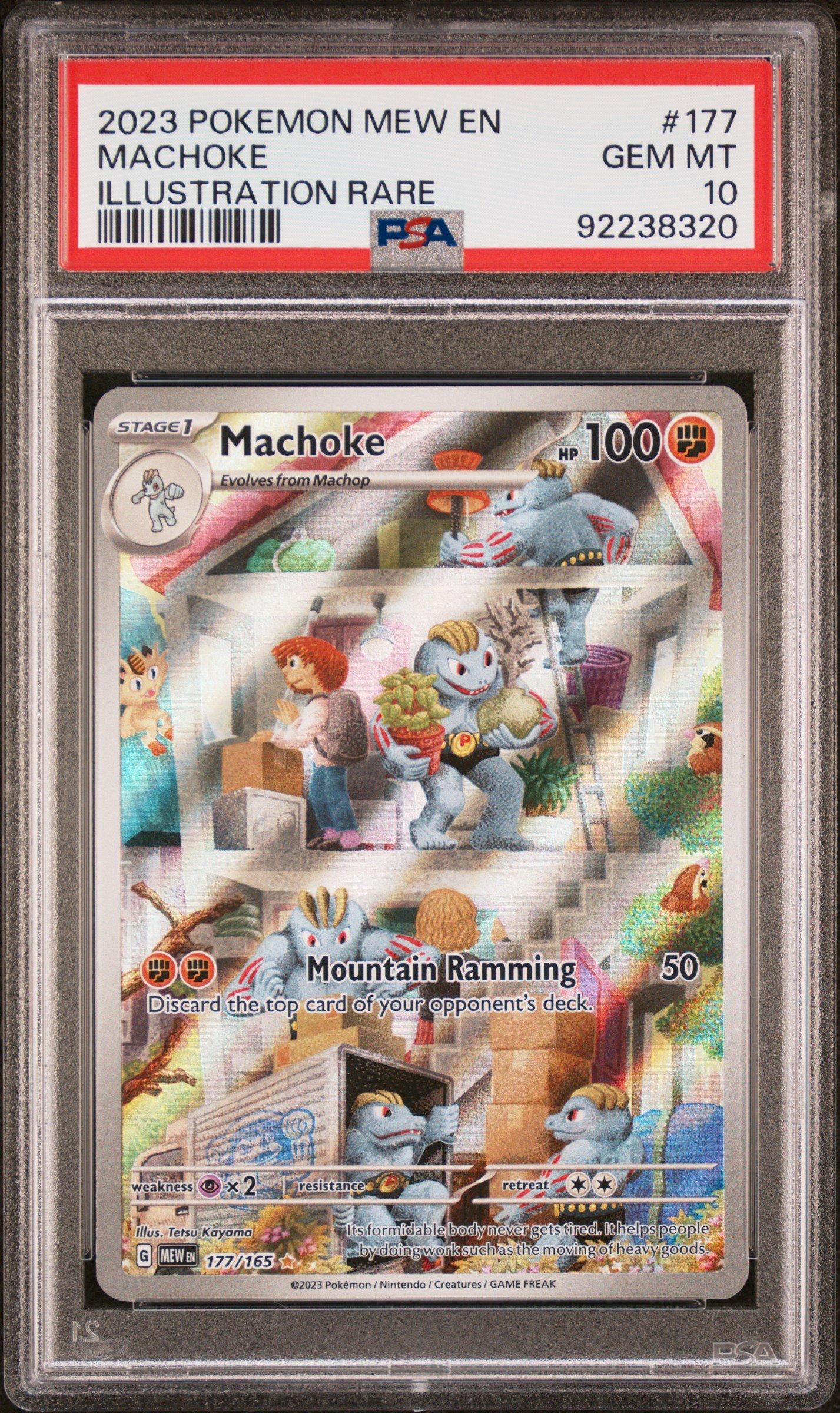 2023 Pokemon Mew En-151 177 Machoke Illustration Rare PSA 10