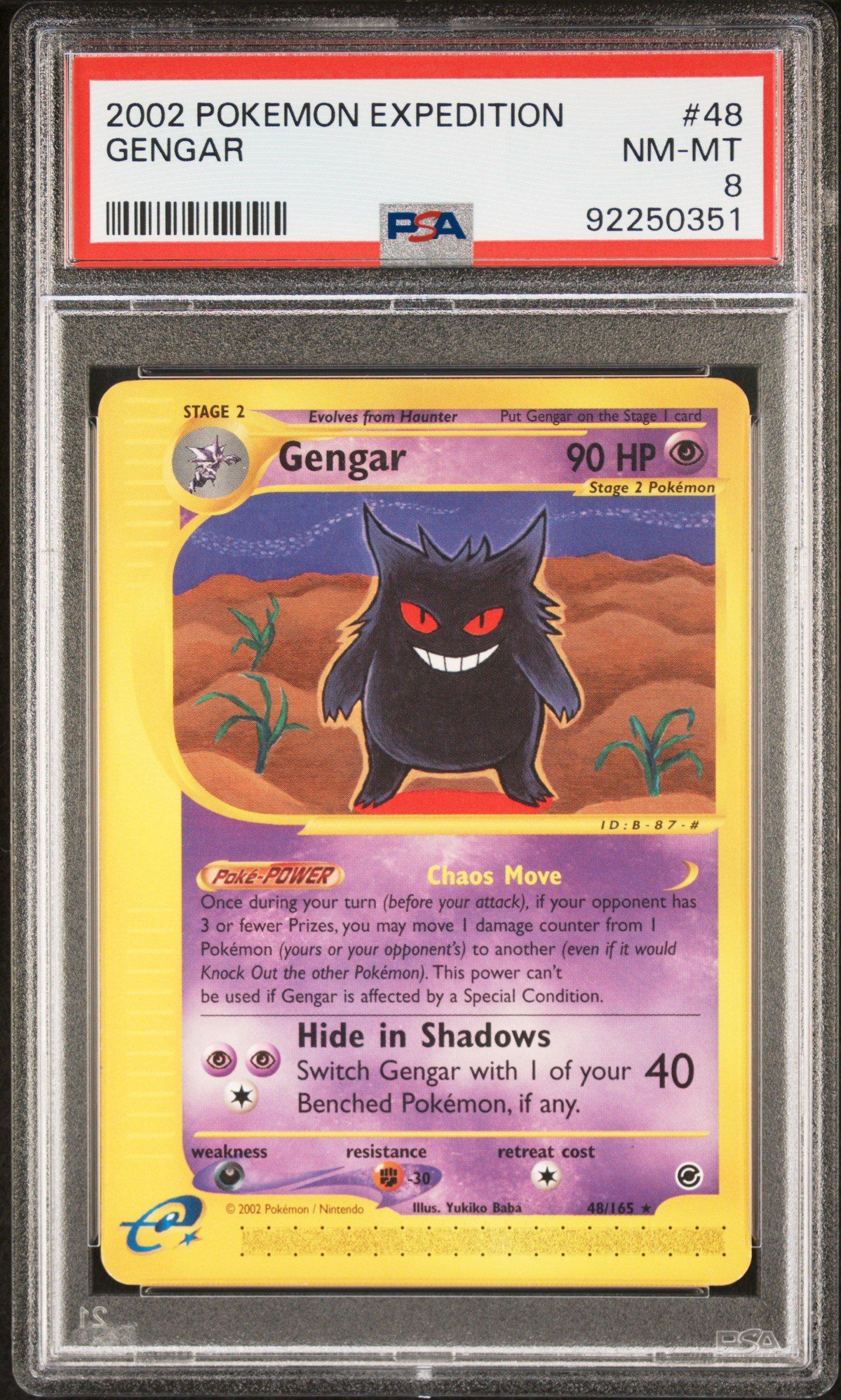 2002 Pokemon Expedition 48 Gengar PSA 8