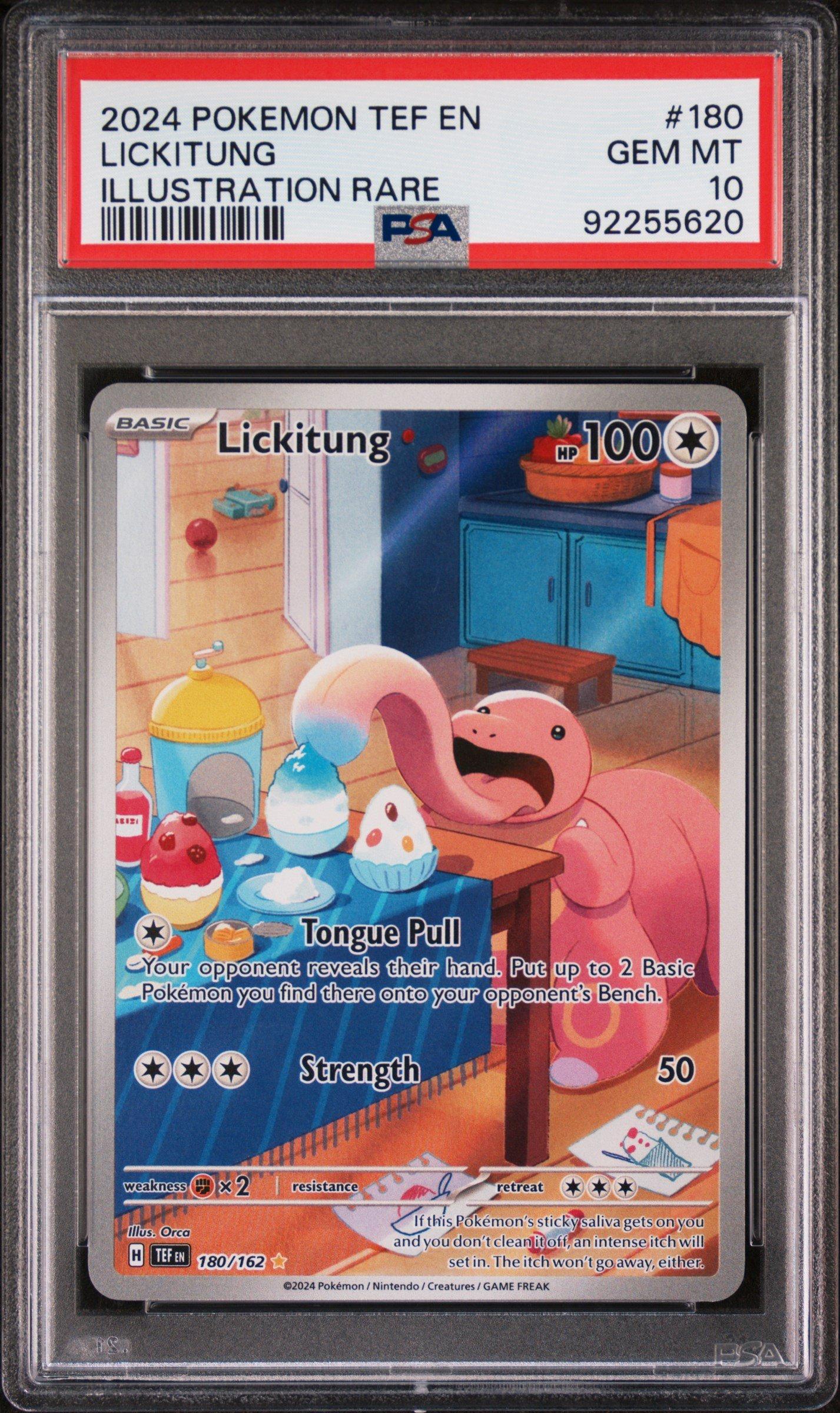 2024 Pokemon Tef En-temporal Forces 180 Lickitung Illustration