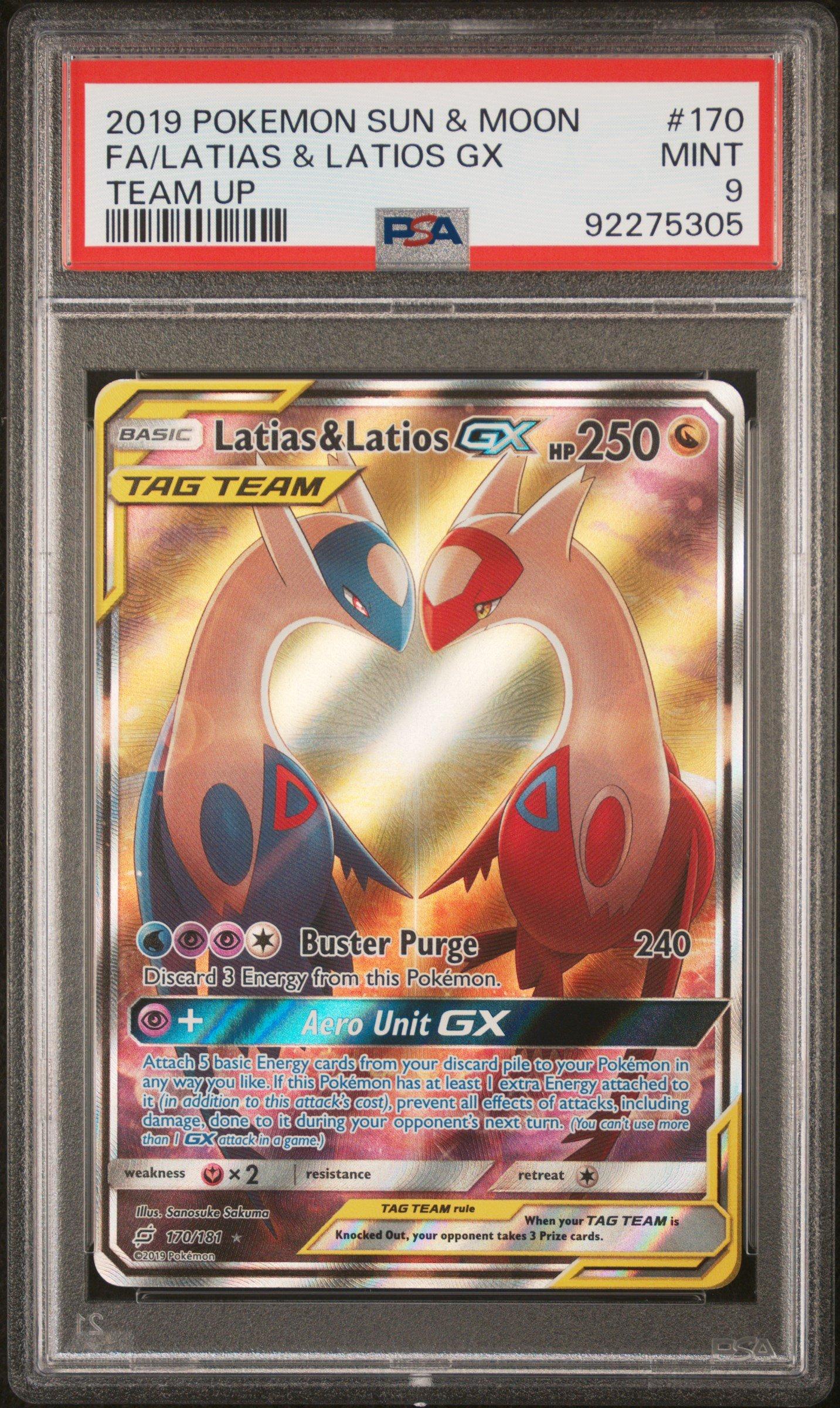 2019 Pokemon Sun & Moon Team Up 170 Full Art/latias & Latios Gx