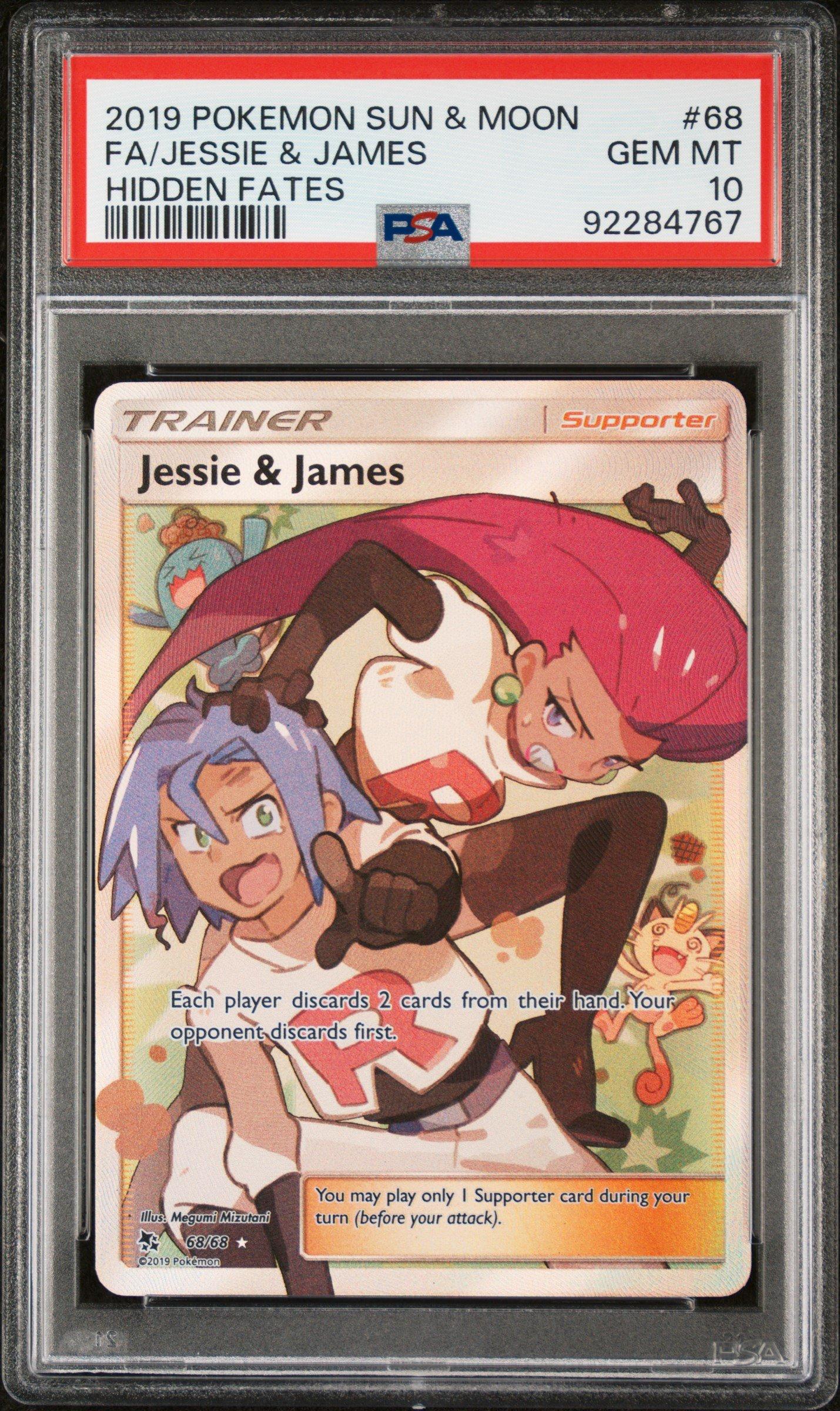 2019 Pokemon Sun & Moon Hidden Fates 68 Full Art/jessie & James