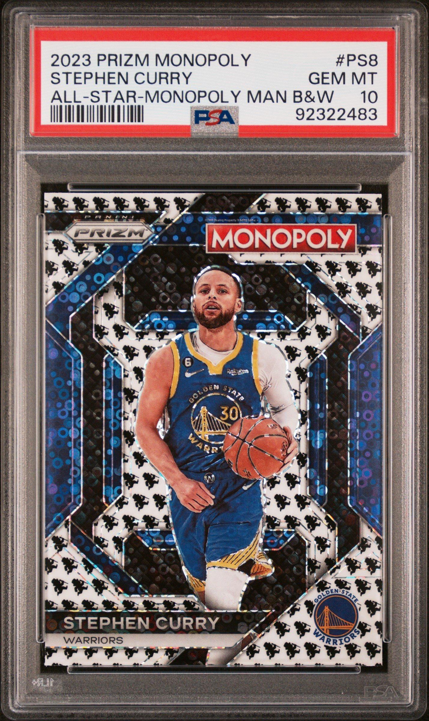 2023 Panini Prizm Monopoly All-star Ps8 Stephen Curry Monopoly Man