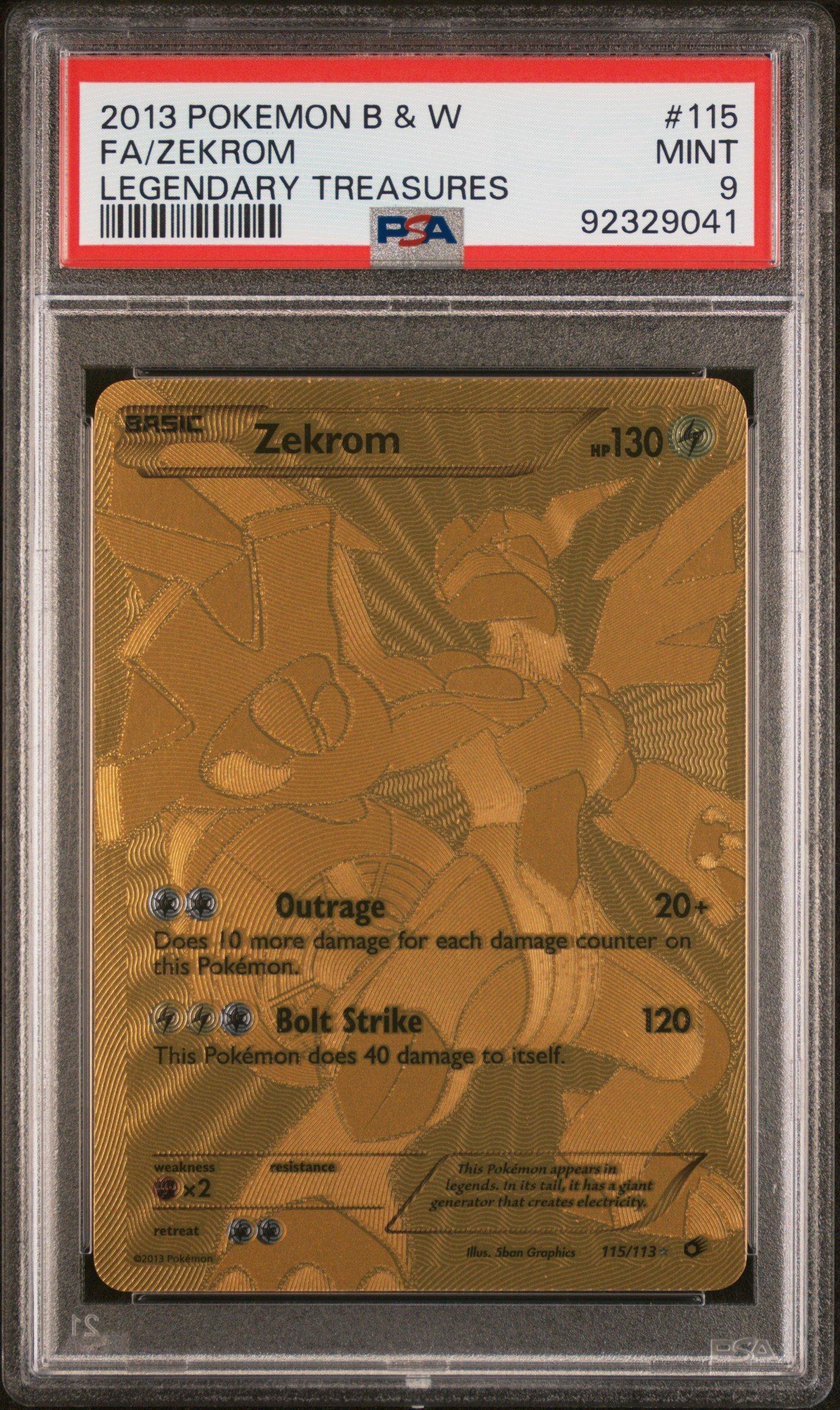 2013 Pokemon Black & White Legendary Treasures 115 Full Art/zekrom