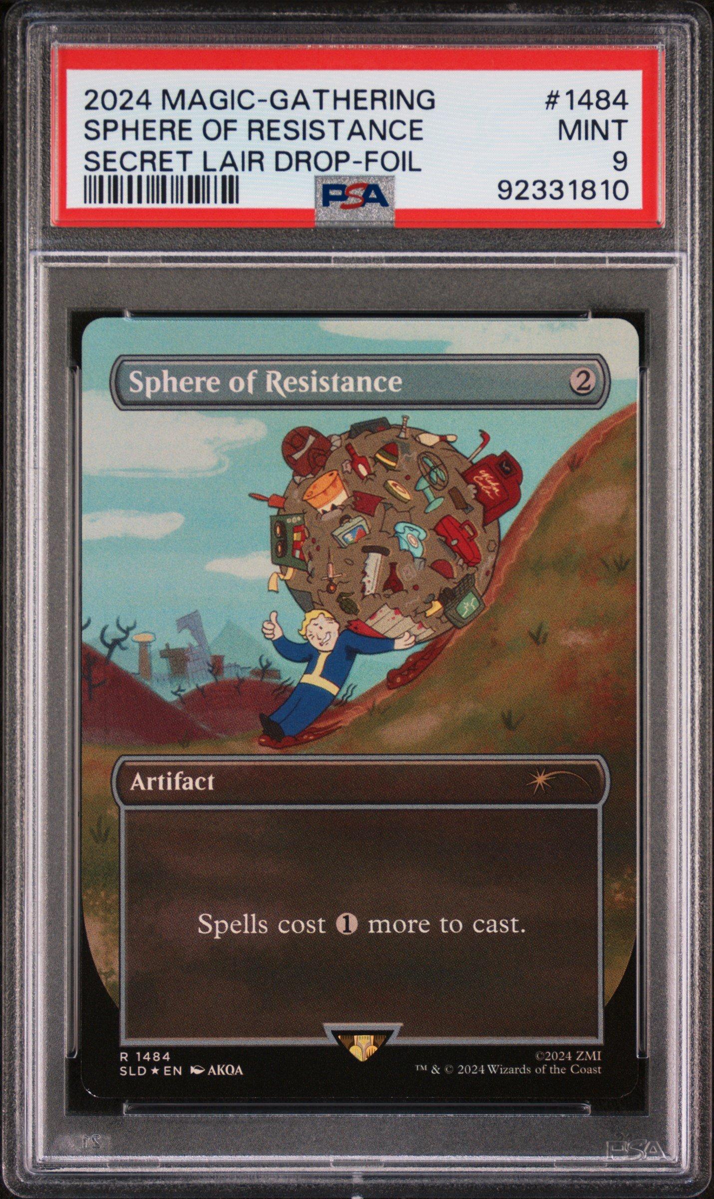 2024 Magic The Gathering Secret Lair Drop 1484 Sphere Of Resistance Foil PSA 9