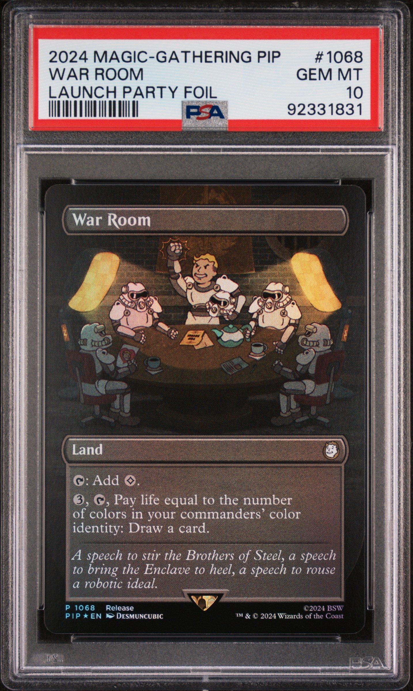 2024 Magic The Gathering Fallout 1068 War Room Launch Party Foil PSA 10 |  GameStop