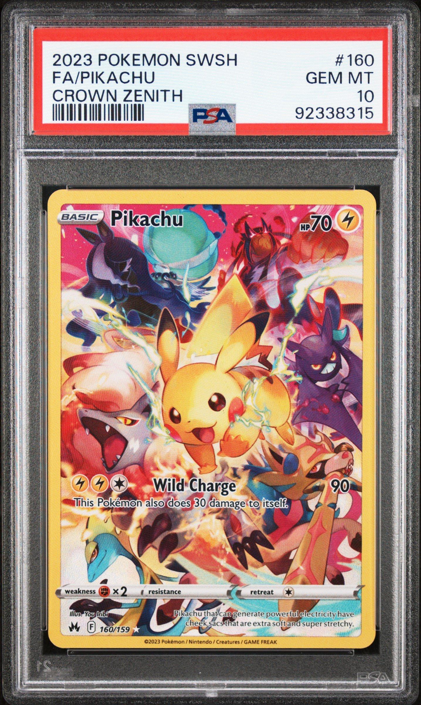 2023 Pokemon Sword And Shield Crown Zenith 160 Fa/pikachu PSA 10