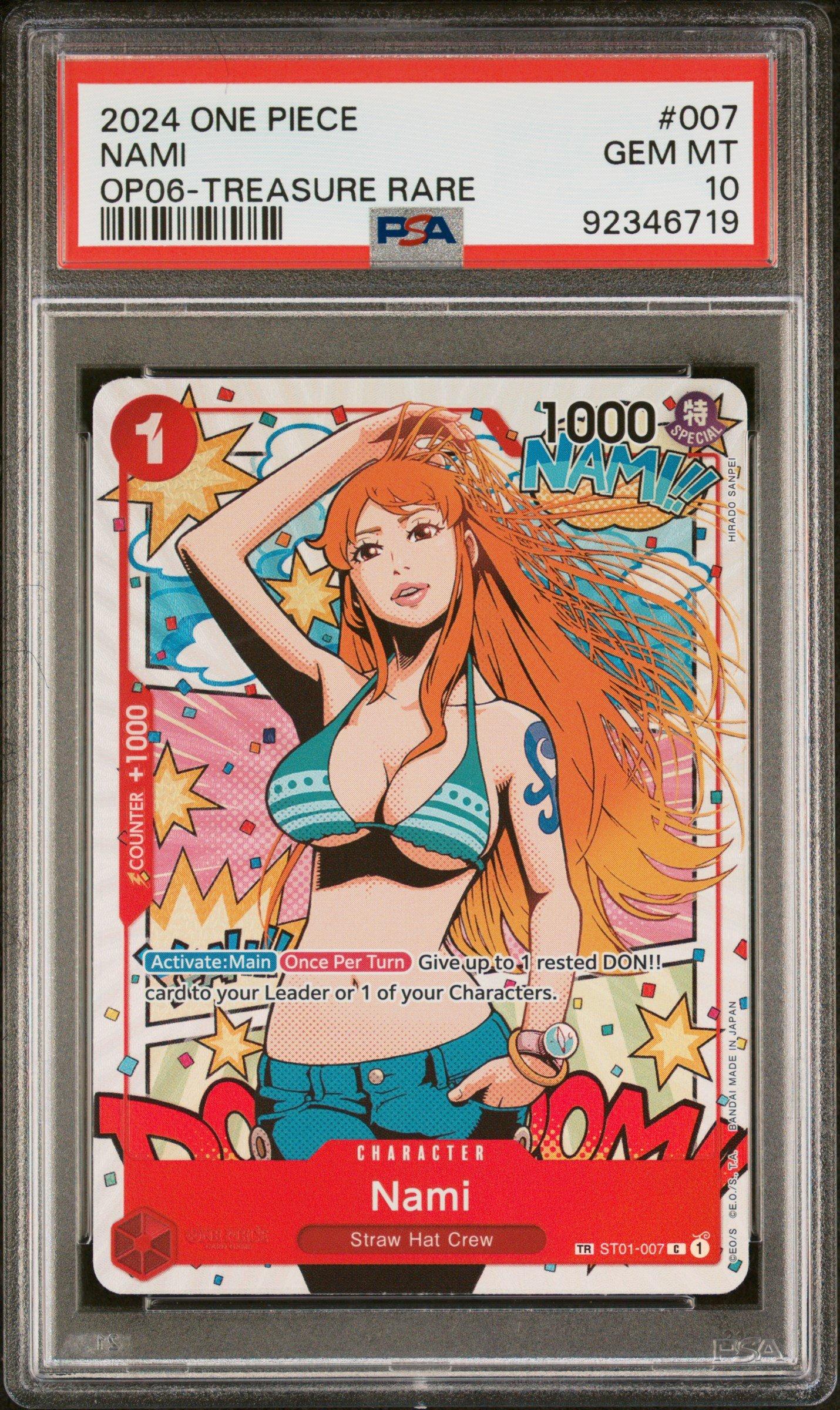 2024 One Piece Op06-wings Of The Captain 007 Nami Treasure Rare