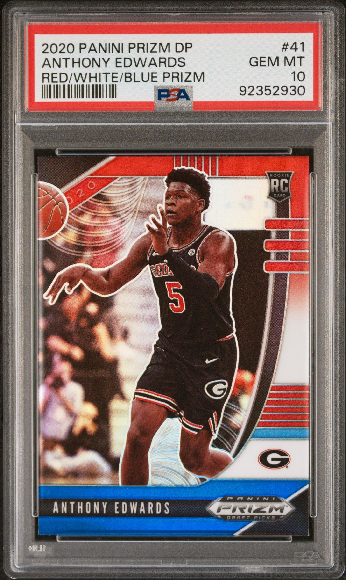 2020 Panini Prizm Draft Picks 41 Anthony Edwards Red/white/blue Prizm PSA  10 Graded Card | GameStop
