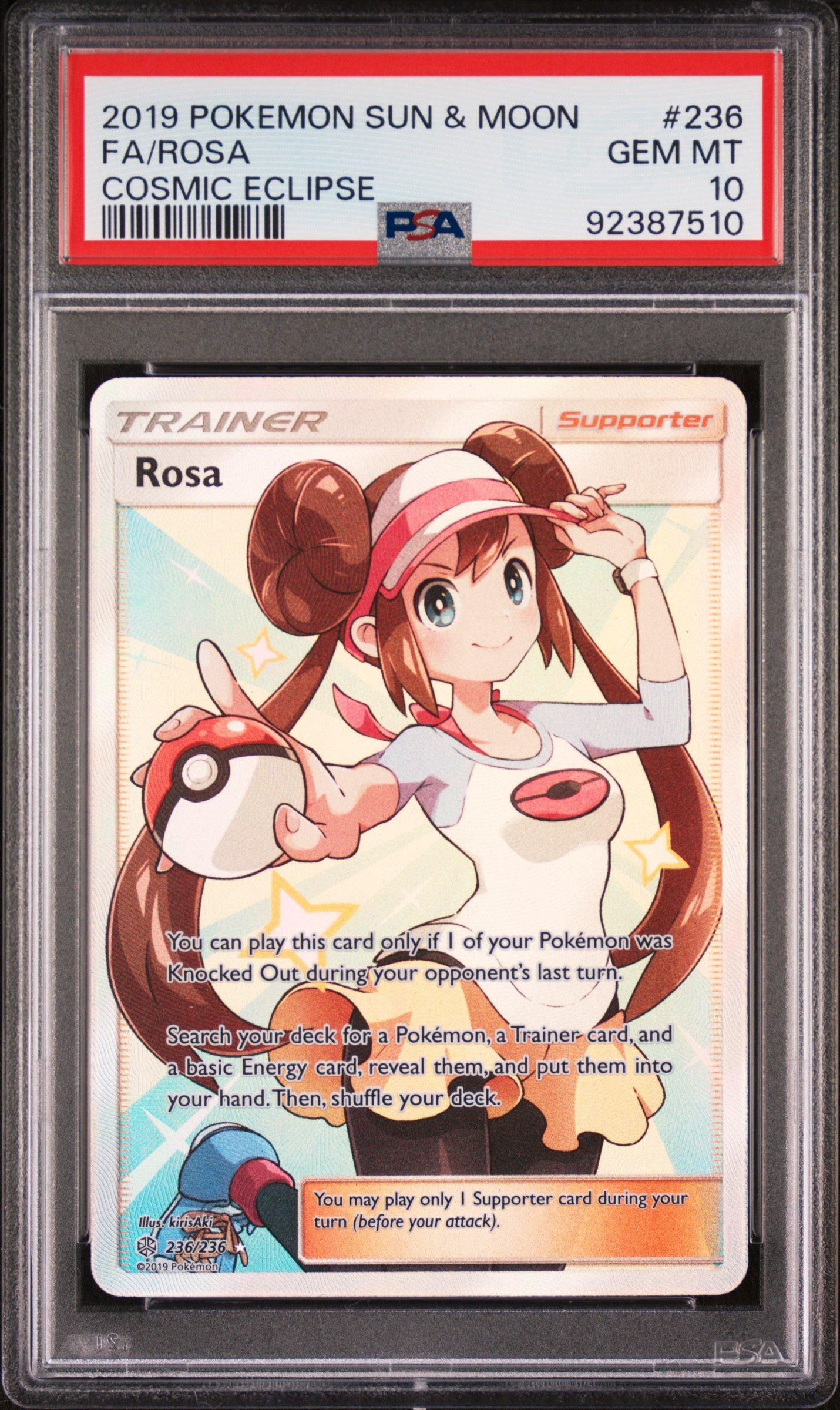 2019 Pokemon Sun & Moon Cosmic Eclipse 236 Full Art/rosa PSA 10