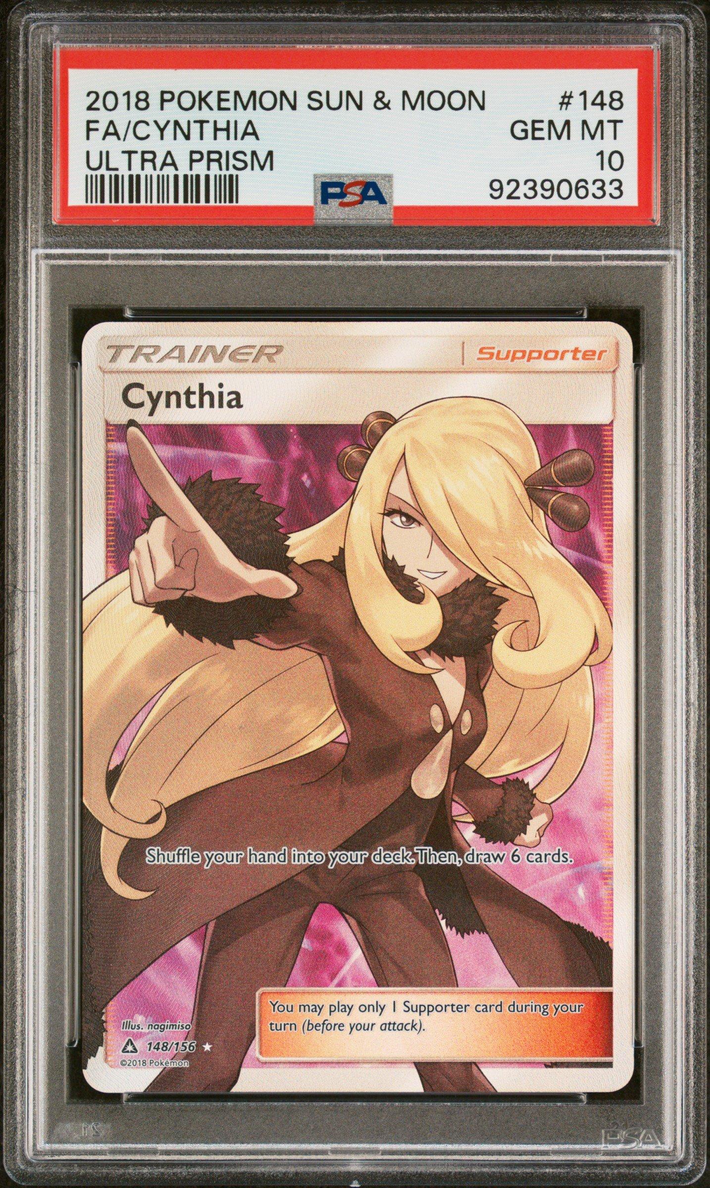 2018 Pokemon Sun & Moon Ultra Prism 148 Full Art/cynthia PSA 10