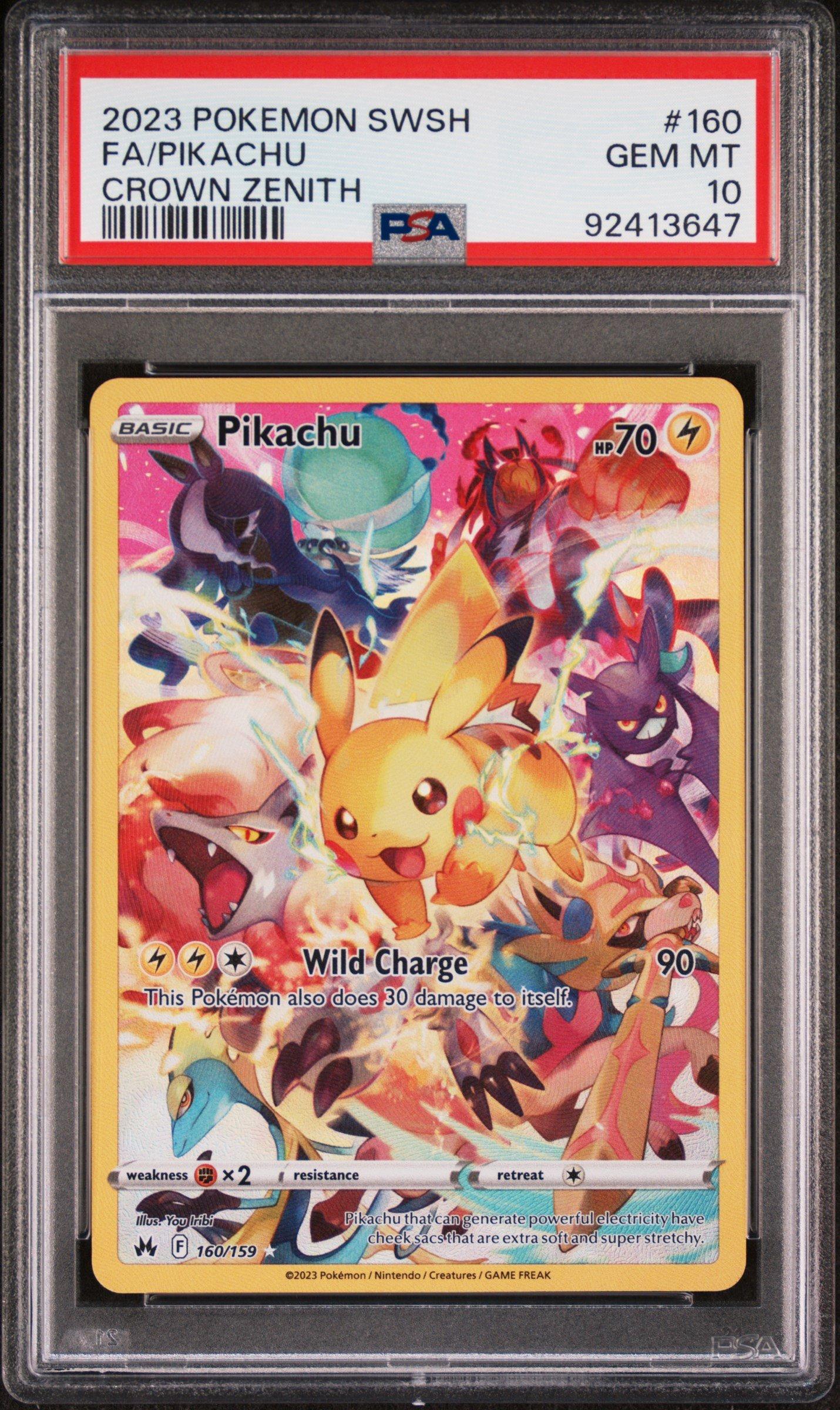 2023 Pokemon Sword And Shield Crown Zenith 160 Full Art/pikachu