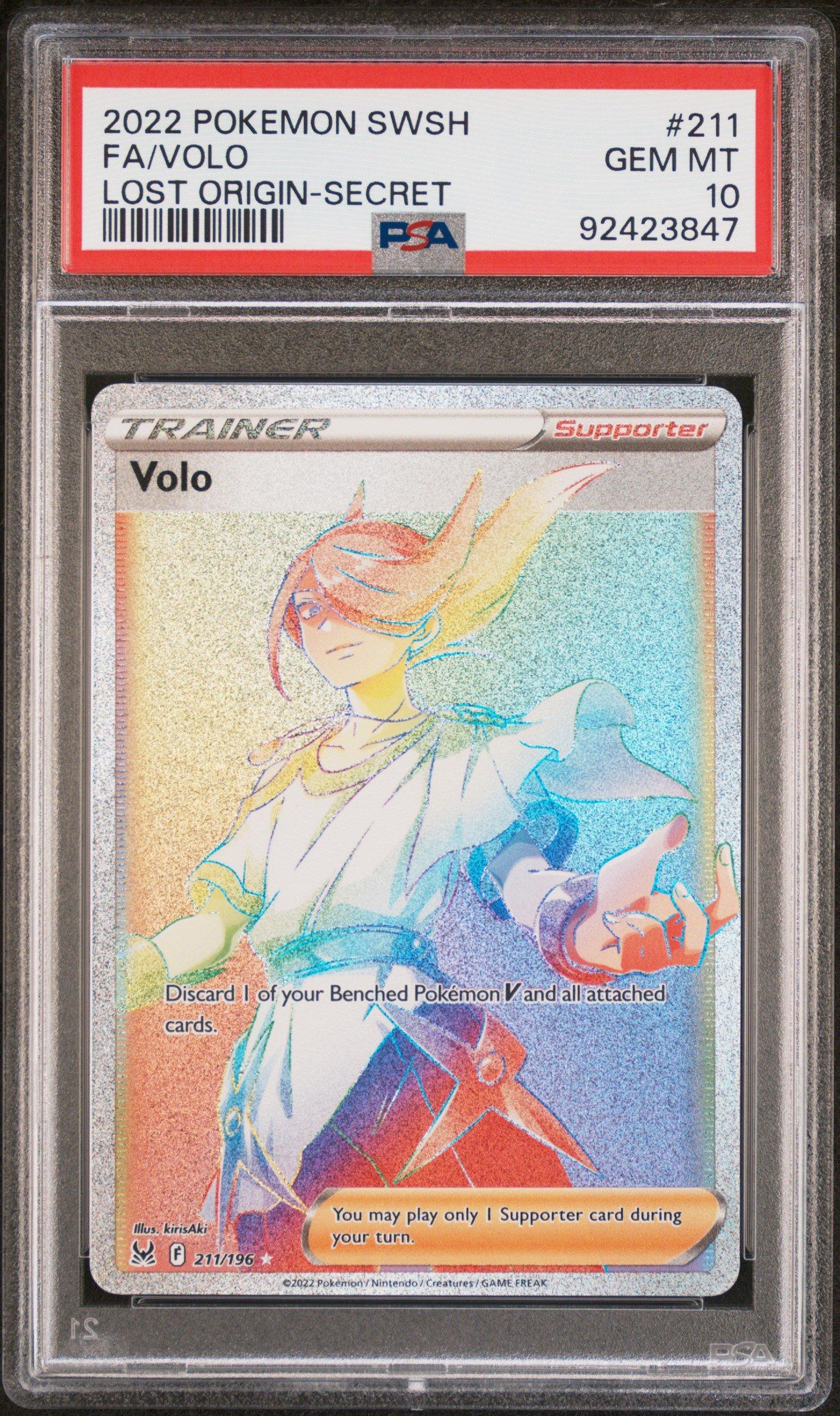 2022 Pokemon Sword & Shield Lost Origin 211 Full Art/volo Secret PSA 10  Graded Card | GameStop