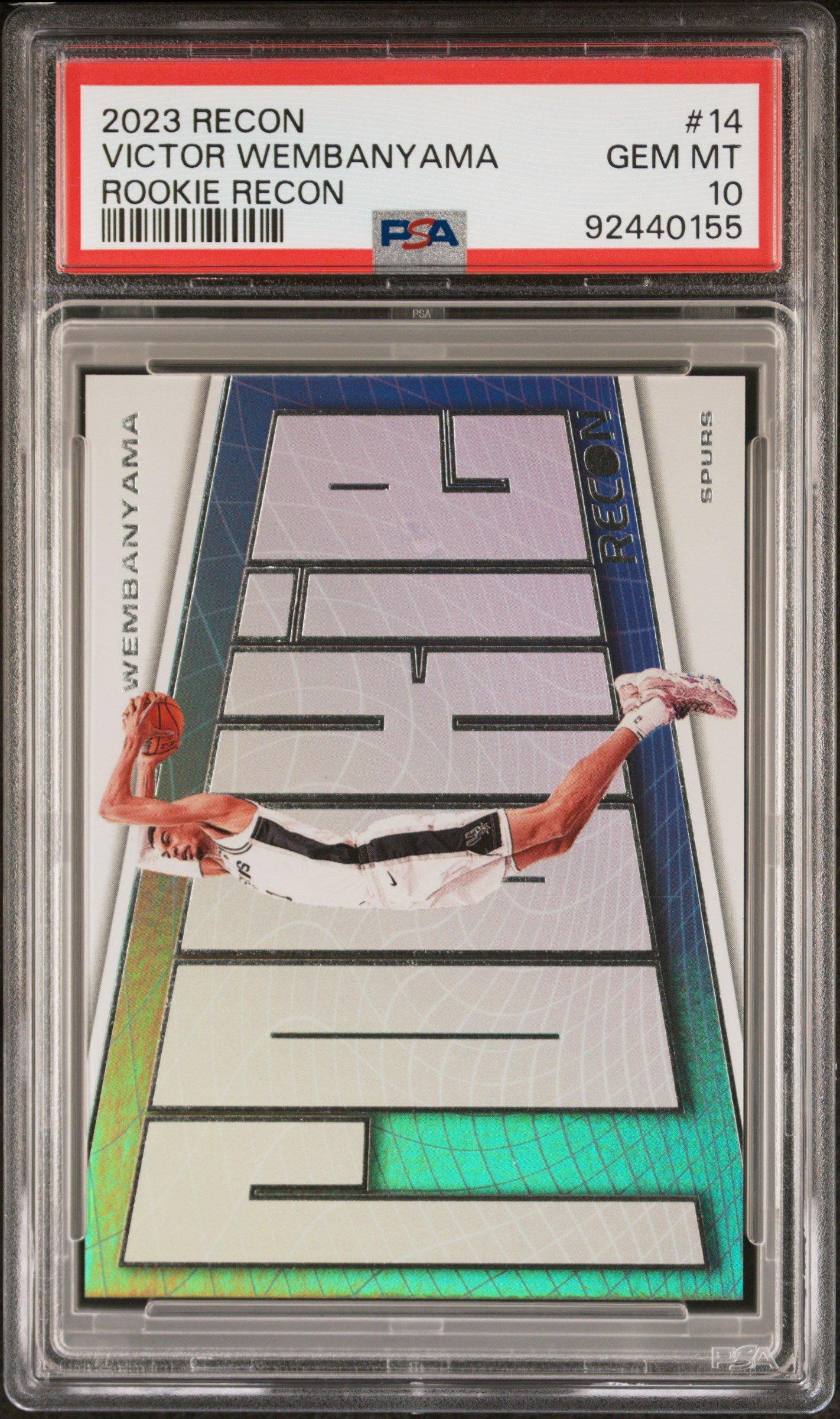 2023 Panini Recon Rookie Recon 14 Victor Wembanyama PSA 10 Graded 