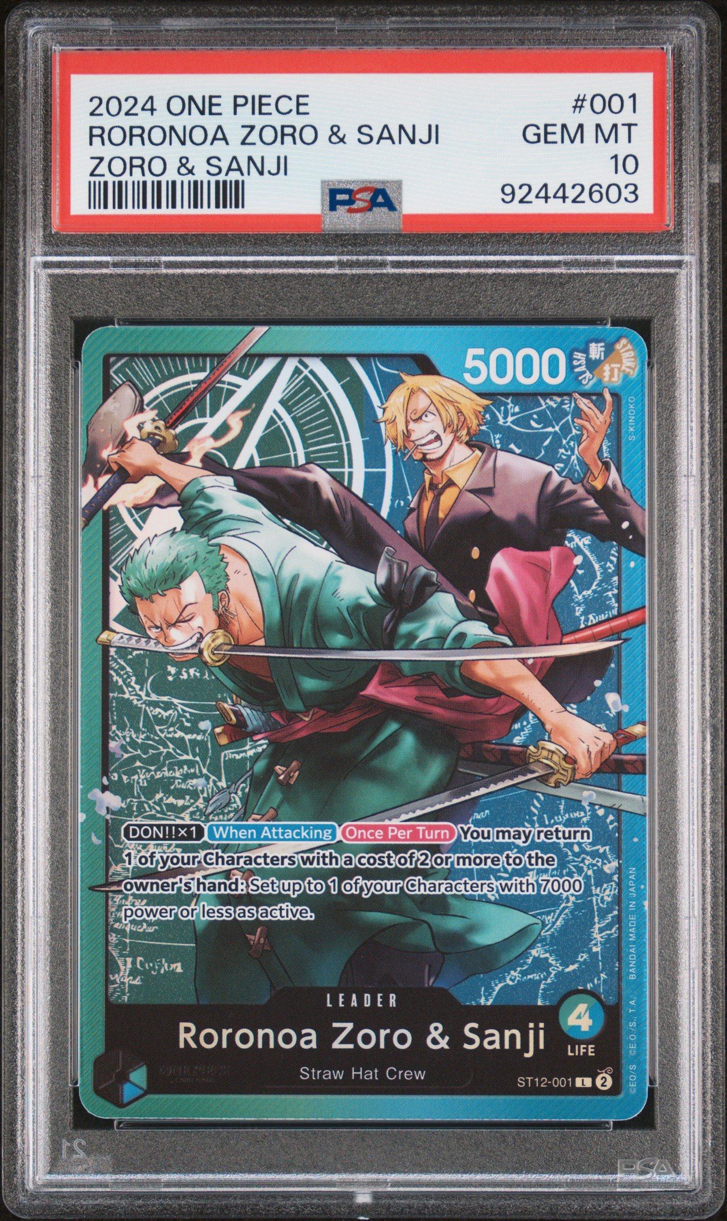 2024 One Piece Starter Deck St12-zoro & Sanji 001 Roronoa Zoro