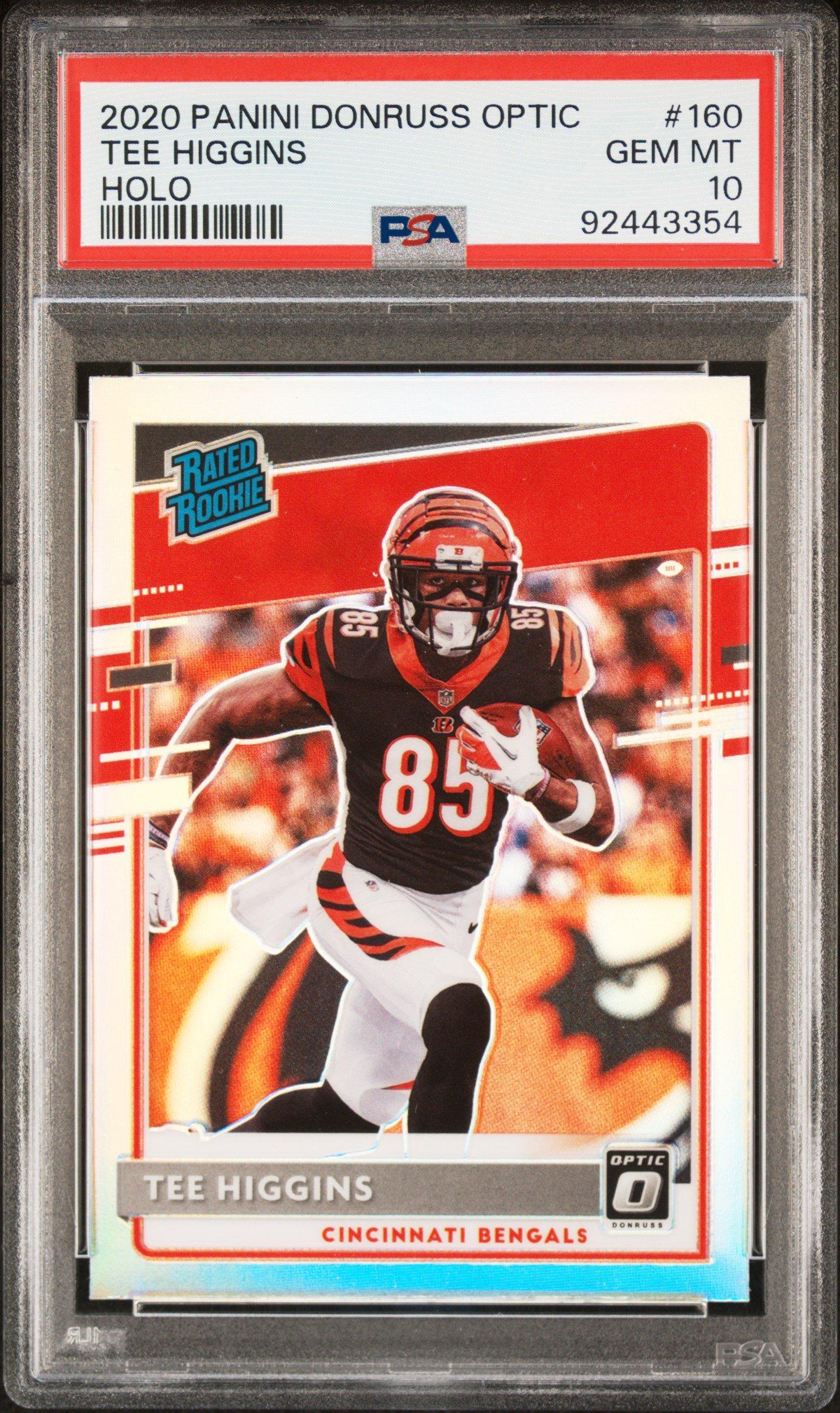 2020 Panini Donruss Optic 160 Tee Higgins Holo PSA 10