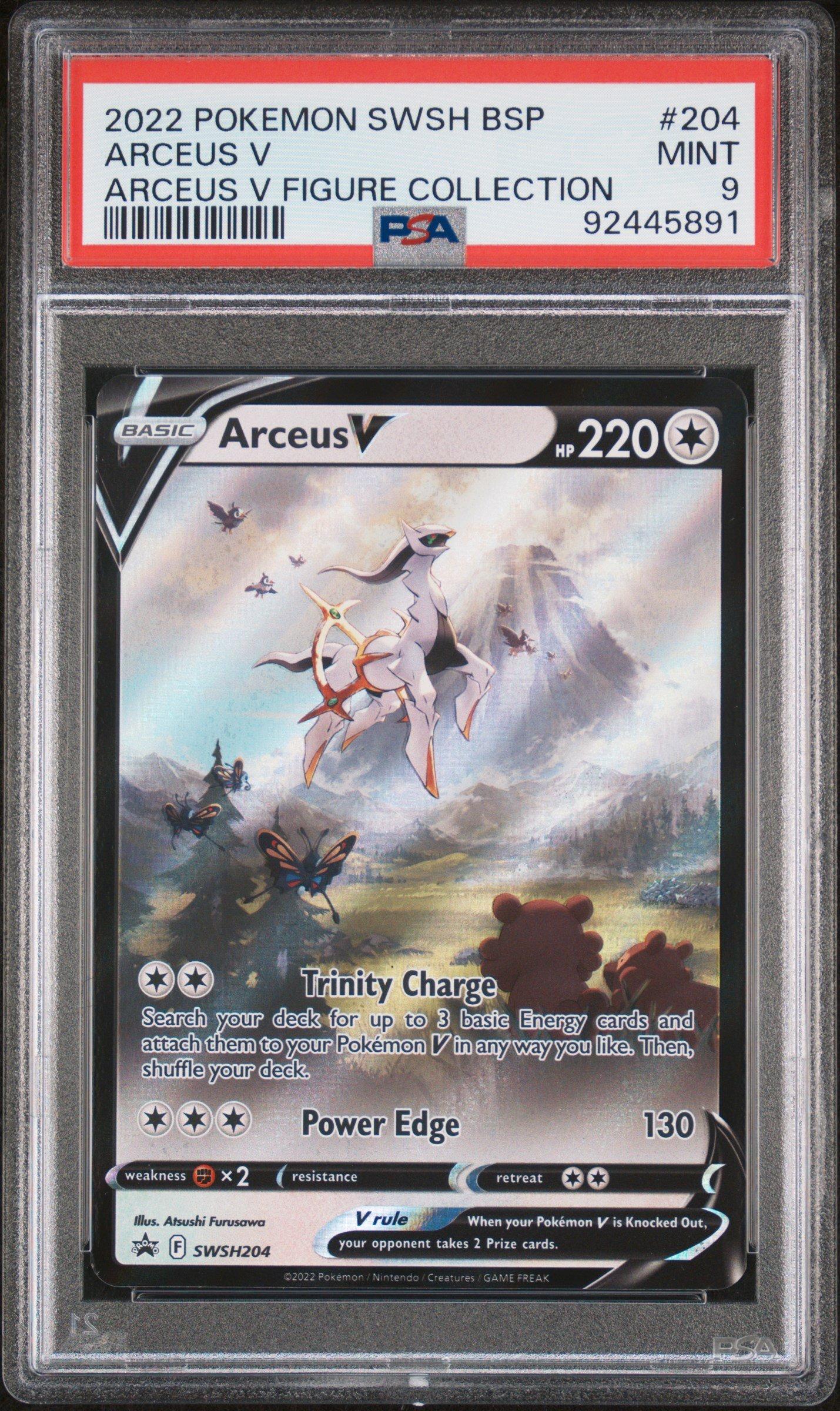 2022 Pokemon Swsh Black Star Promo 204 Arceus V PSA 9