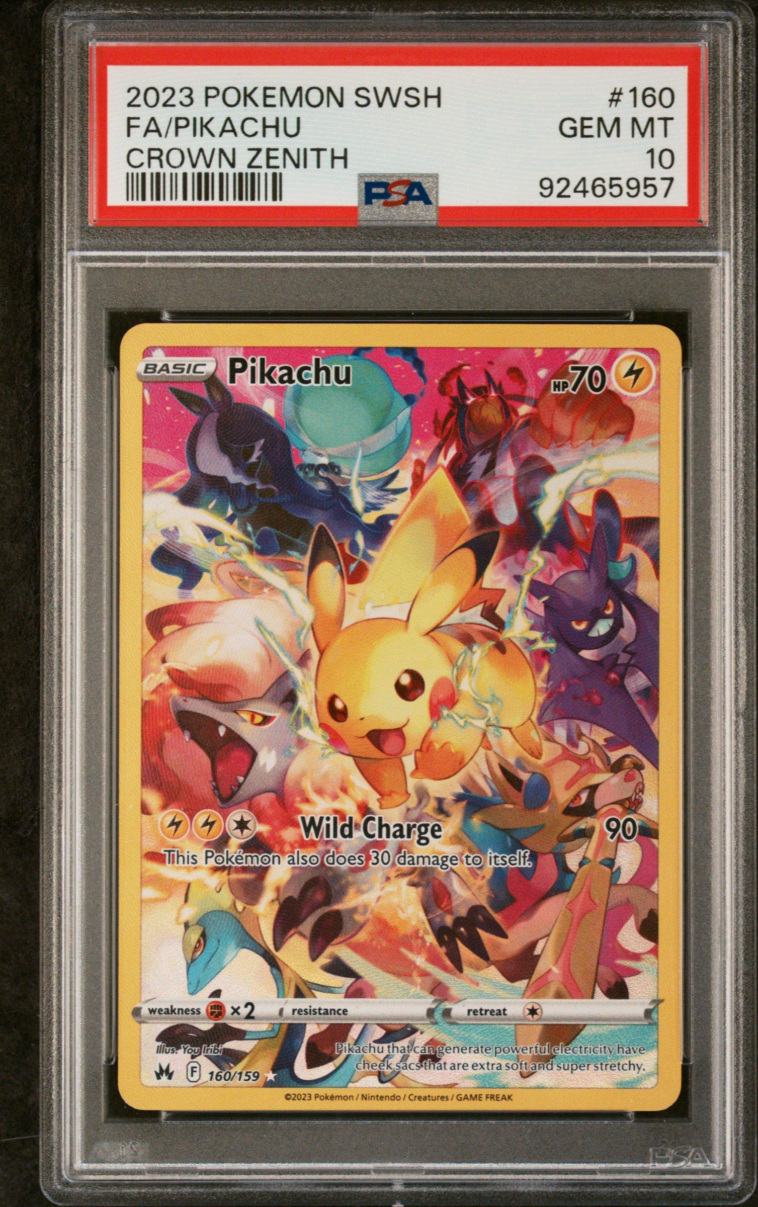 2023 Pokemon Sword And Shield Crown Zenith 160 Full Art/pikachu
