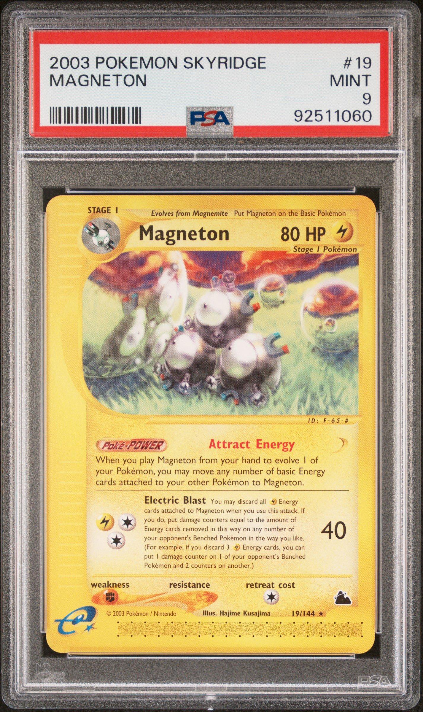 2003 Pokemon Skyridge 19 Magneton PSA 9