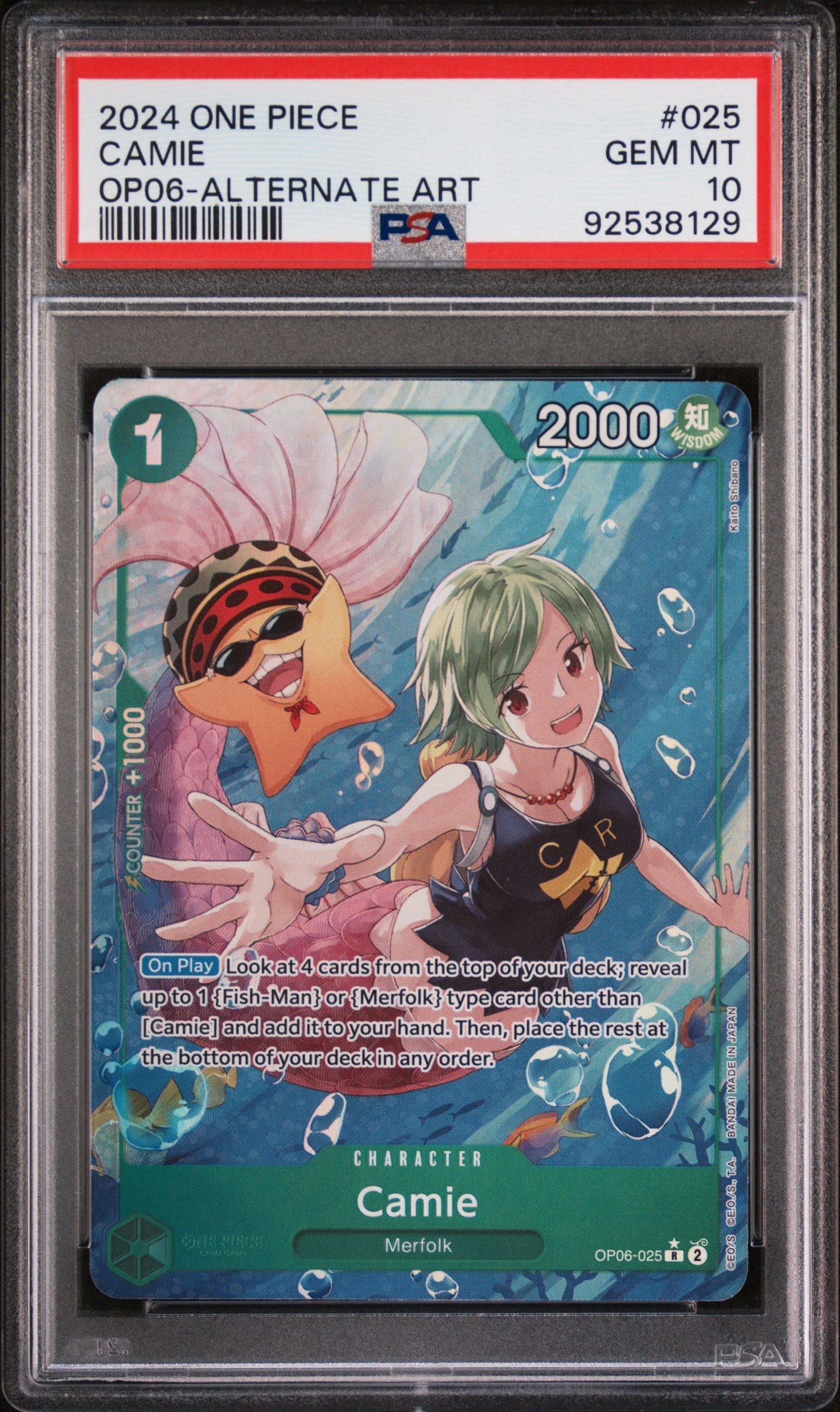 2024 One Piece Op06-wings Of The Captain 025 Camie Alternate Art