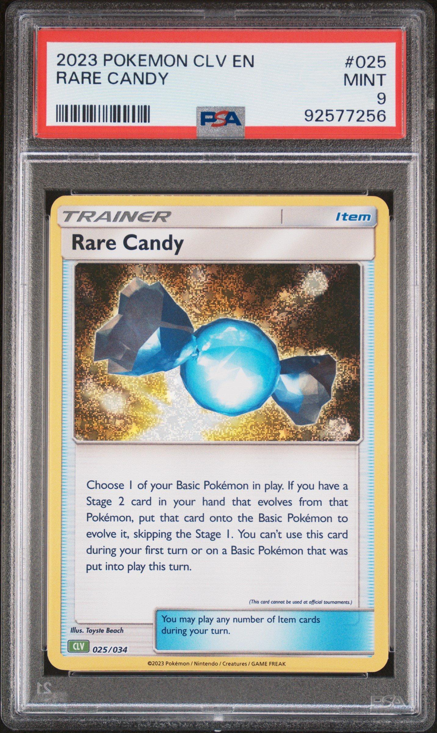 2023 Pokemon Clv-trading Card Game Classic Venusaur & Lugia Ex Deck 025 Rare Candy PSA 9