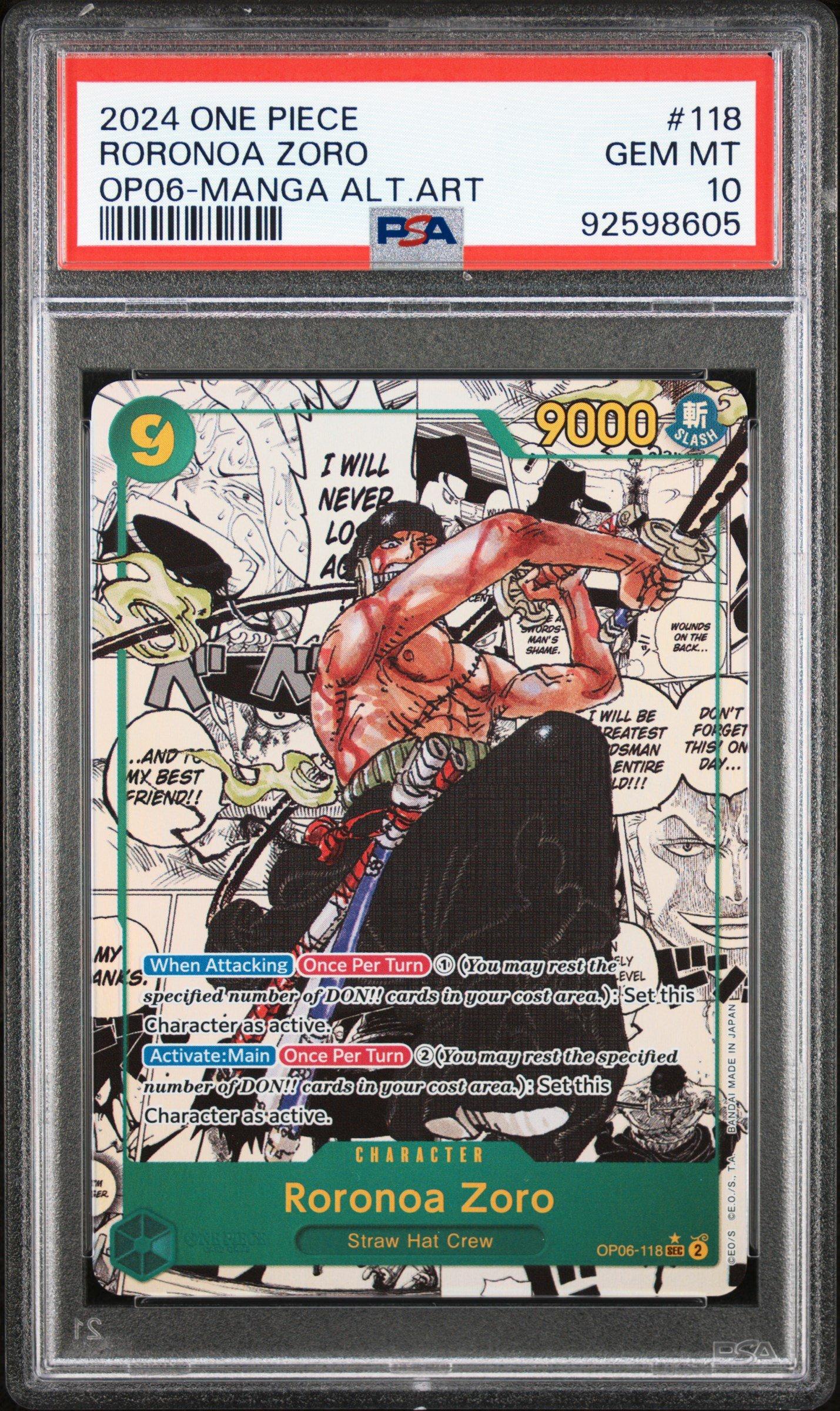 2024 One Piece Wings Of The Captain 118 Roronoa Zoro Manga