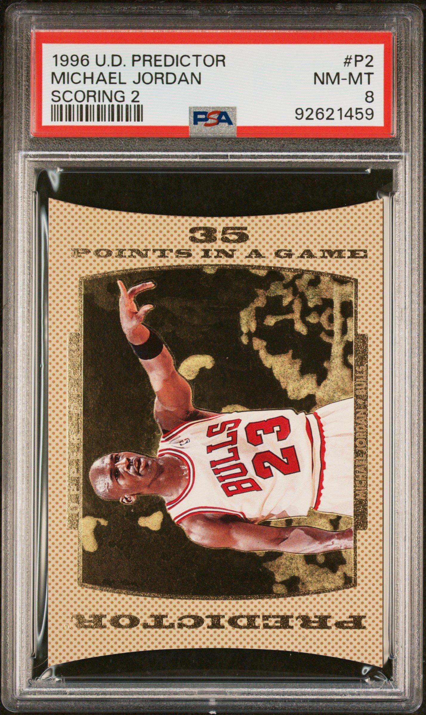 1996 Upper Deck Predictor Scoring P2 Michael Jordan Scoring 2 PSA 8