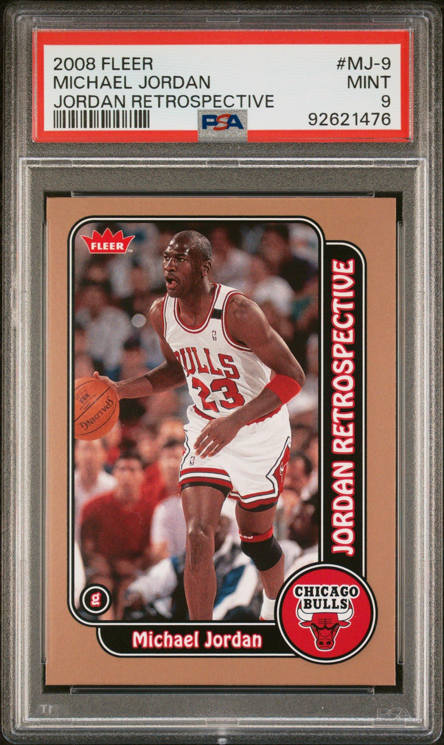 2008 Fleer Jordan Retrospective Mj-9 Michael Jordan PSA 9 Graded 