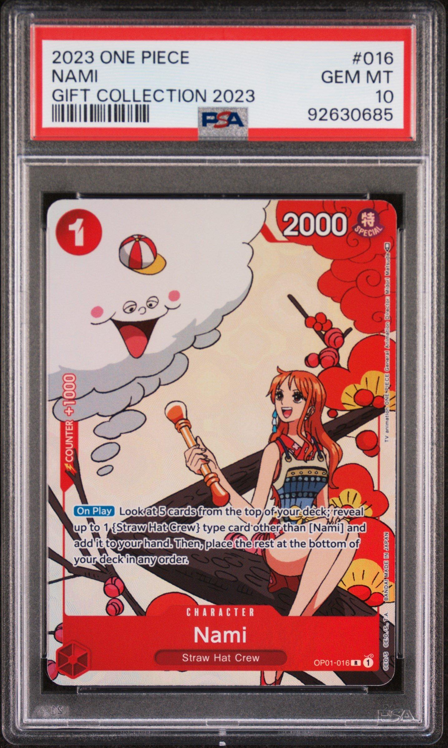 2023 One Piece Gift Collection 2023 016 Nami PSA 10 Graded Card