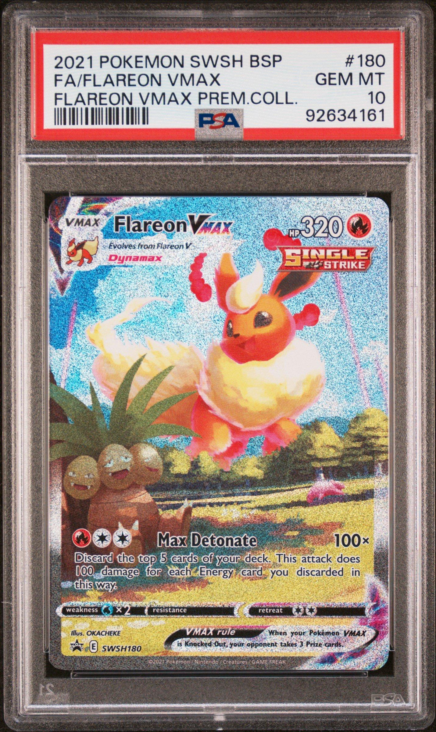 2021 Pokemon Swsh Black Star Promo 180 Full Art/flareon Vmax
