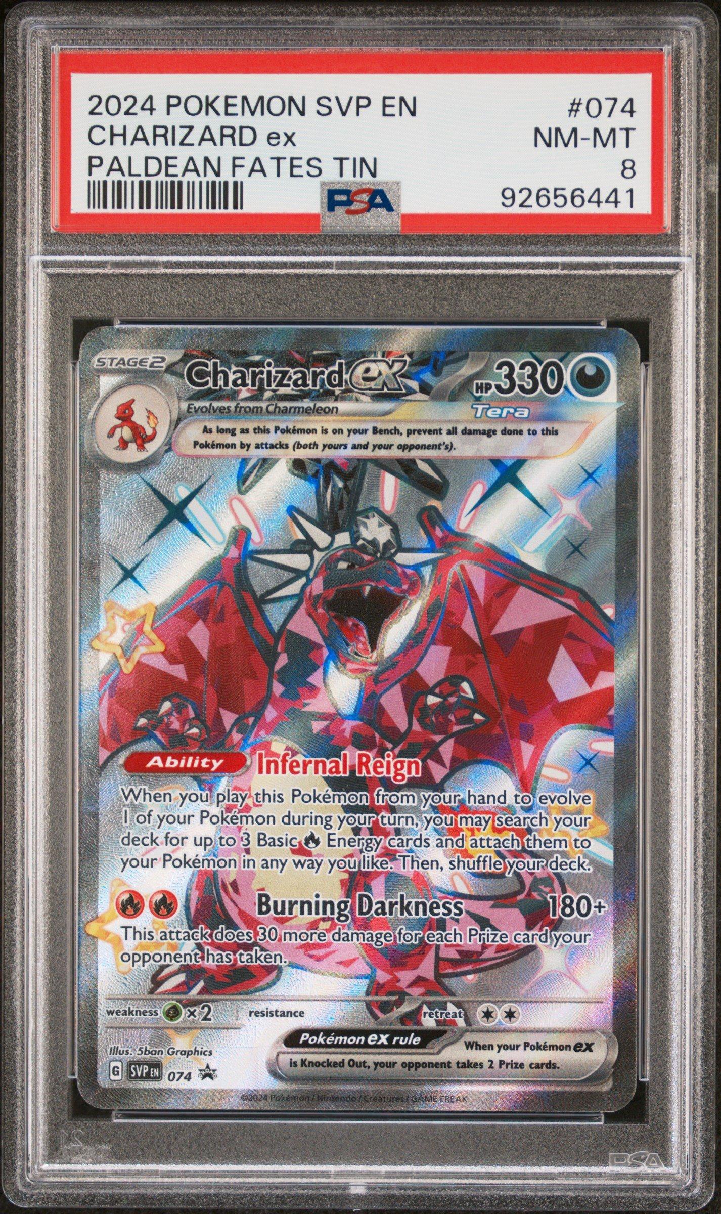 2024 Pokemon Svp En-sv Black Star Promo 074 Charizard Ex PSA 8 | GameStop