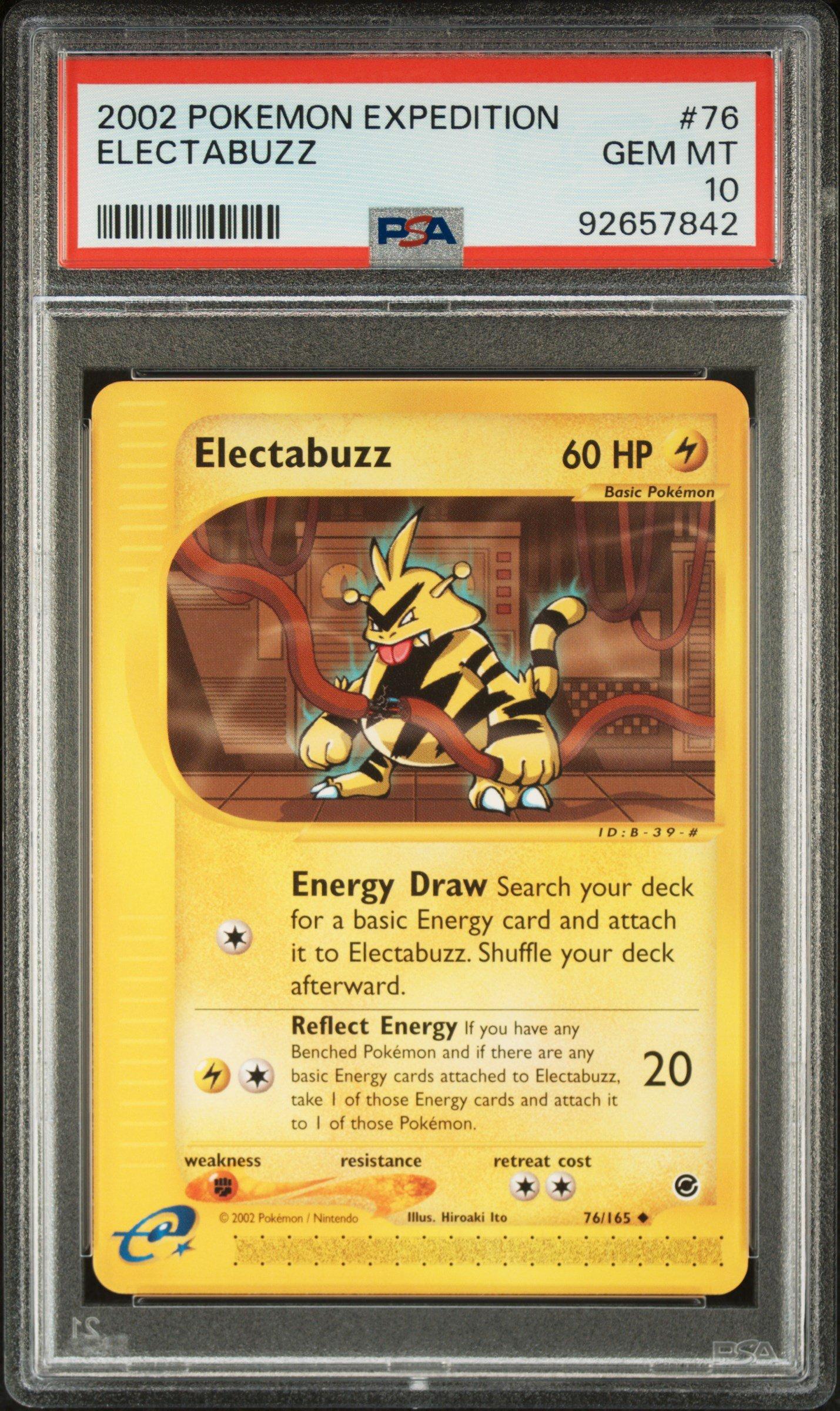 2002 Pokemon Expedition 76 Electabuzz PSA 10 Graded Card | GameStop