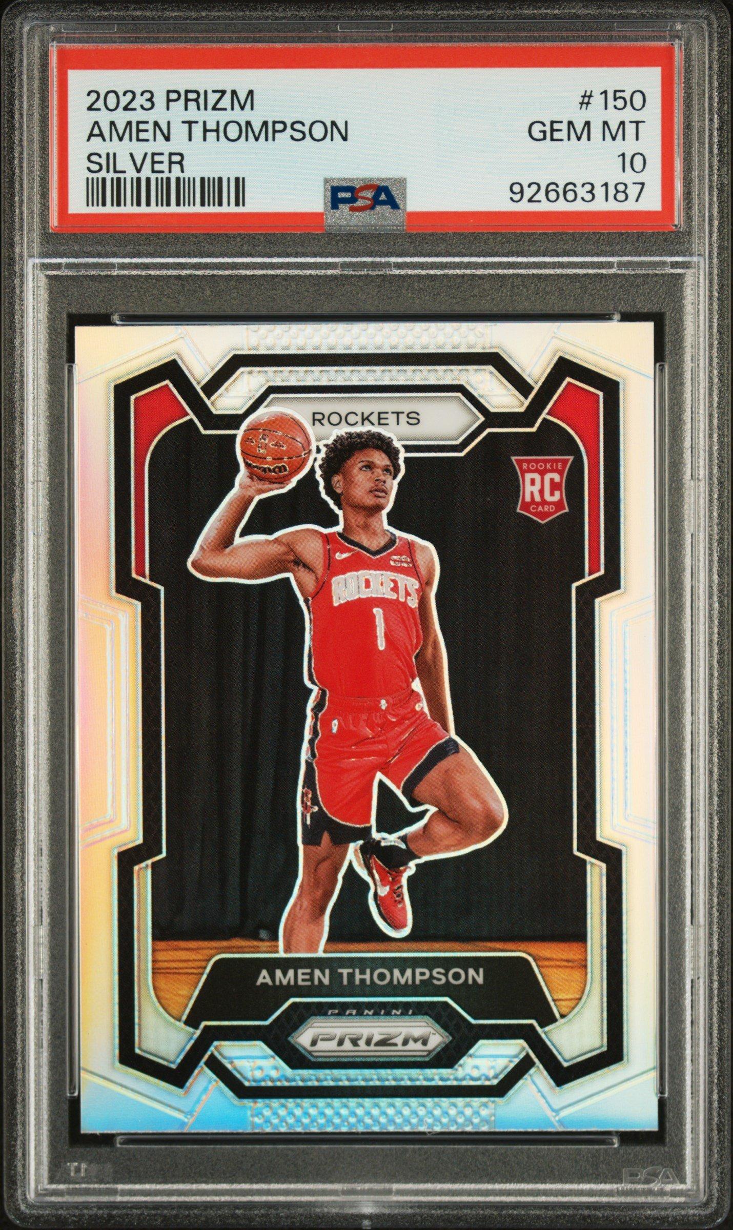 2023 Panini Prizm 150 Amen Thompson Silver Prizm PSA 10 Graded