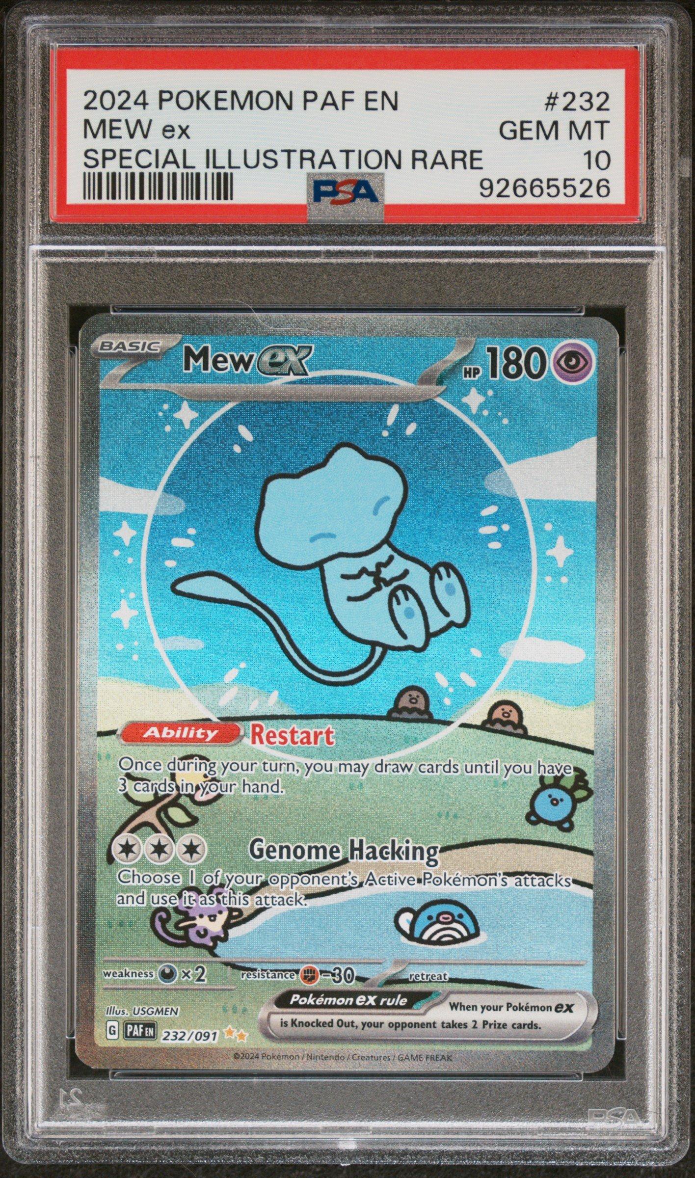 2024 Pokemon Paf En-paldean Fates 232 Mew Ex Special Illustration Rare ...