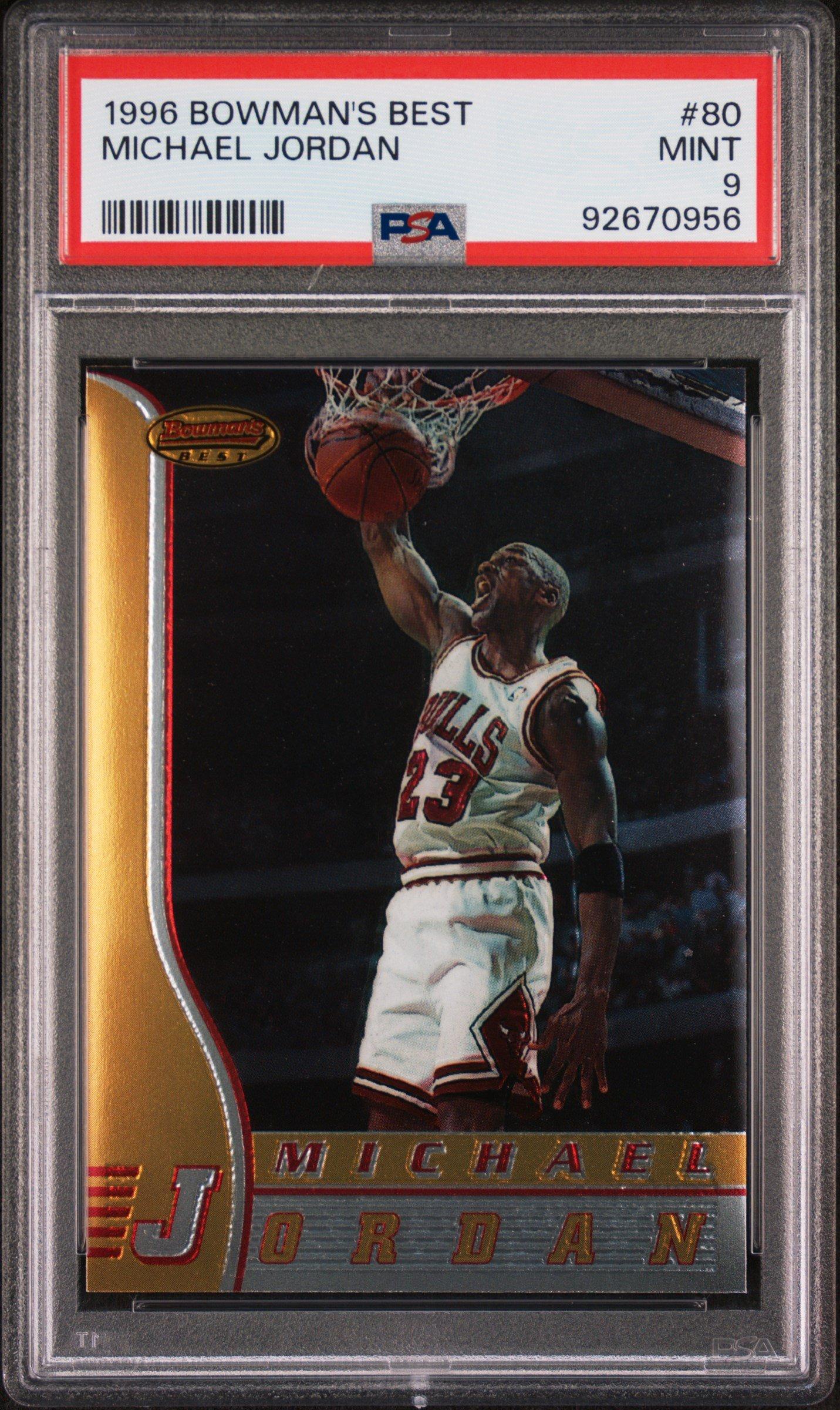 1996 Bowman's Best 80 Michael Jordan PSA 9