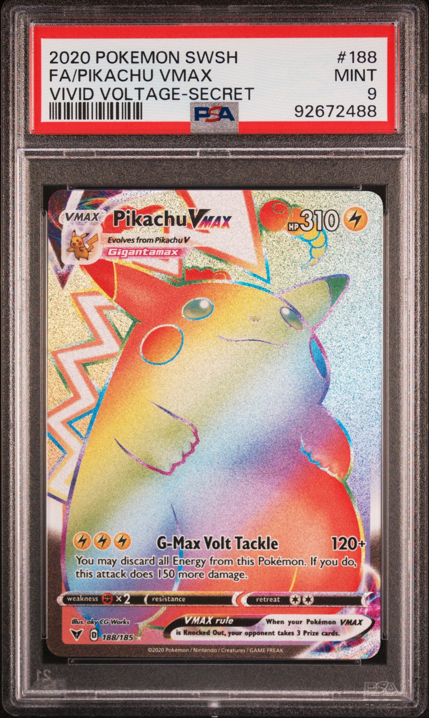 PSA9 2020 ピカチュウVMAX PSA9 MINT #123 PSA 10 2020 Pikachu VMAX