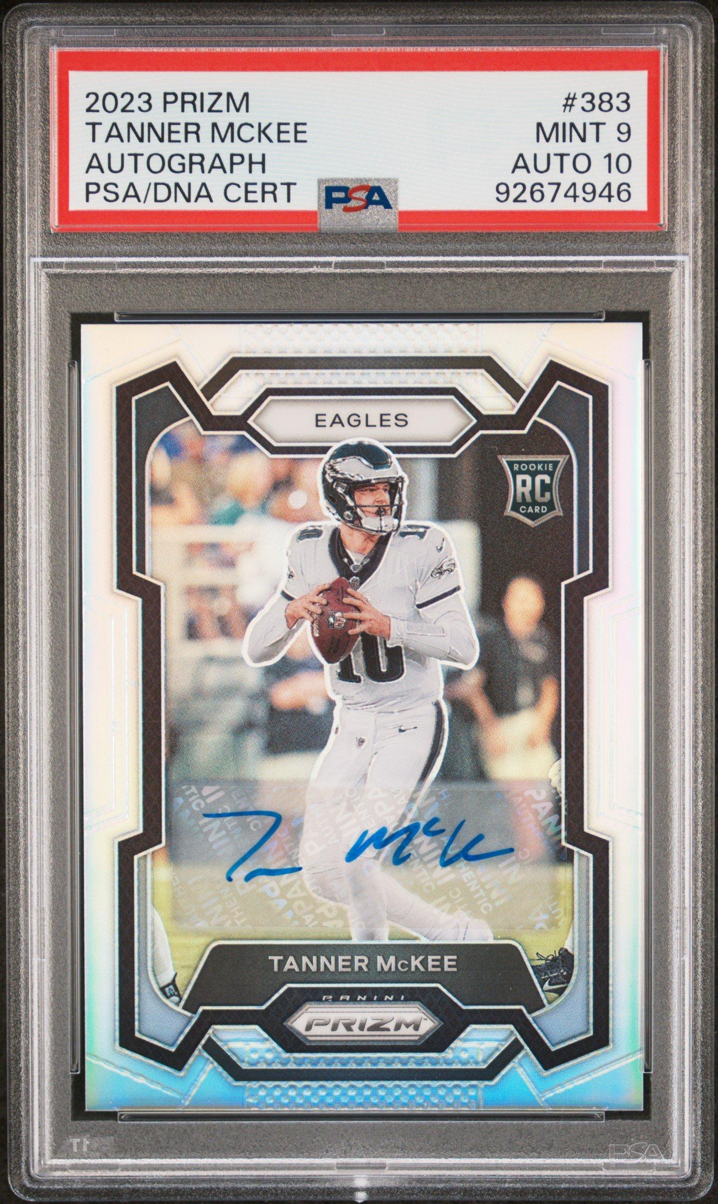 2023 Panini Prizm 383 Tanner Mckee Autograph PSA 9