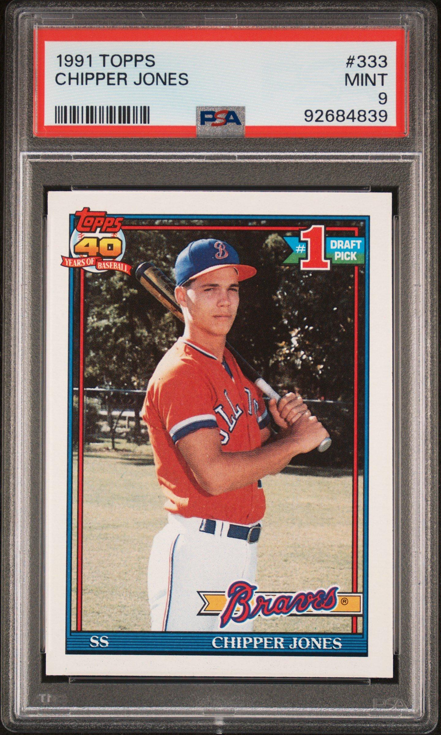 1991 Topps 333 Chipper Jones PSA 9