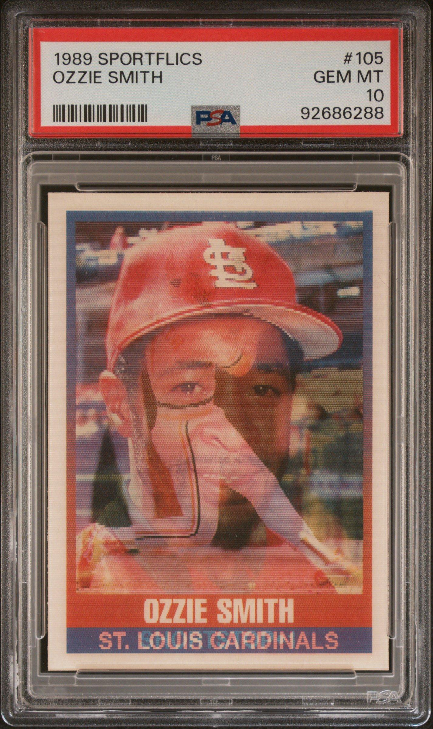 1989 Sportflics 105 Ozzie Smith PSA 10