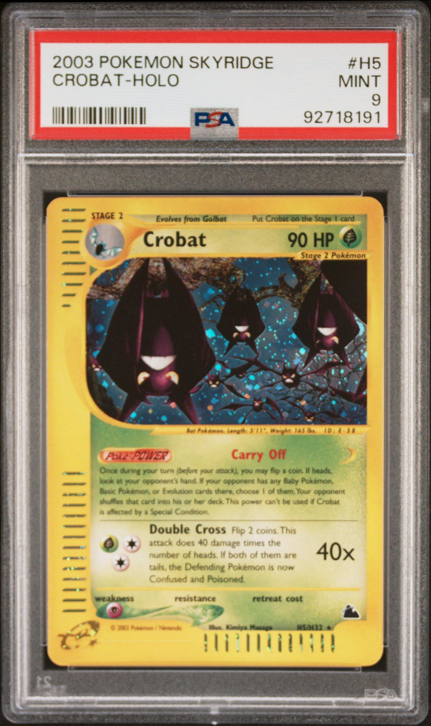 2003 Pokemon Skyridge H5 Crobat-holo PSA 9 Graded Card | GameStop