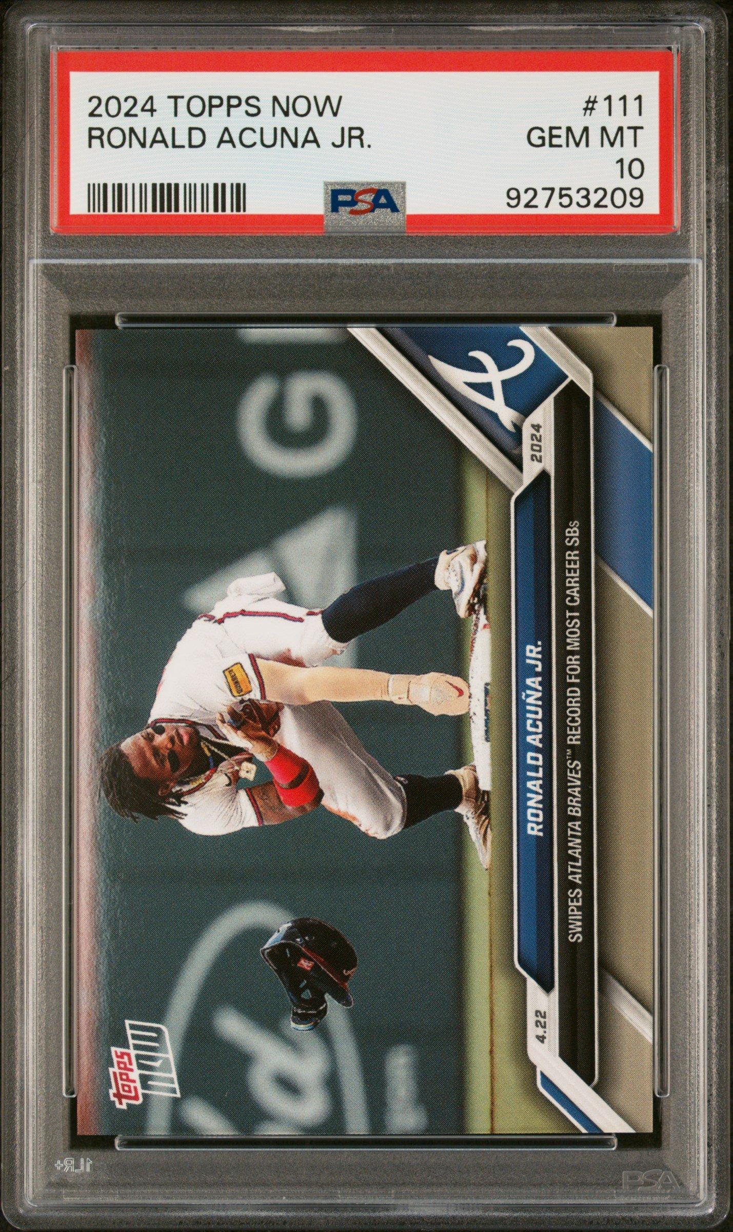 2024 Topps Now 111 Ronald Acuna Jr. PSA 10