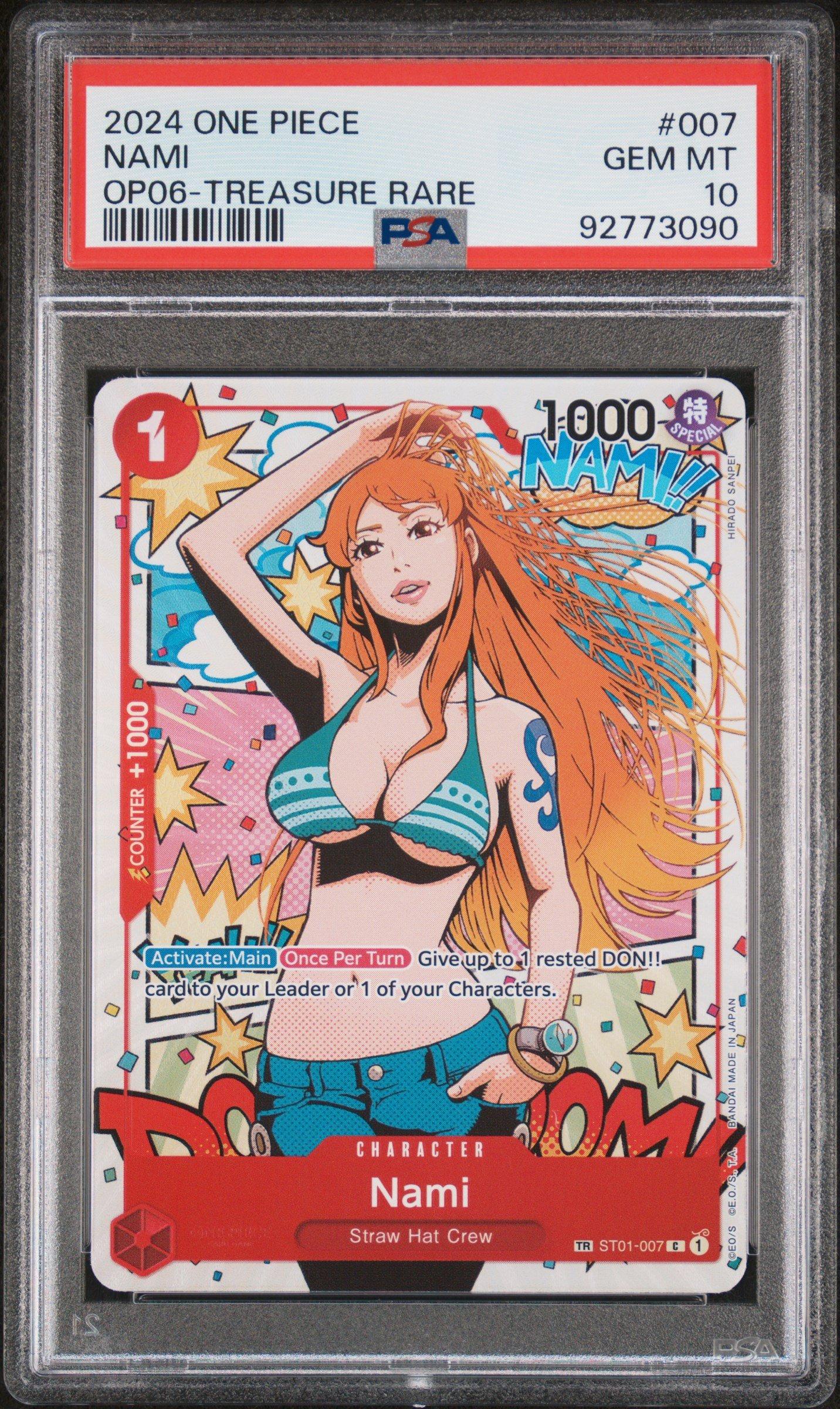 2024 One Piece Op06-wings Of The Captain 007 Nami Treasure Rare