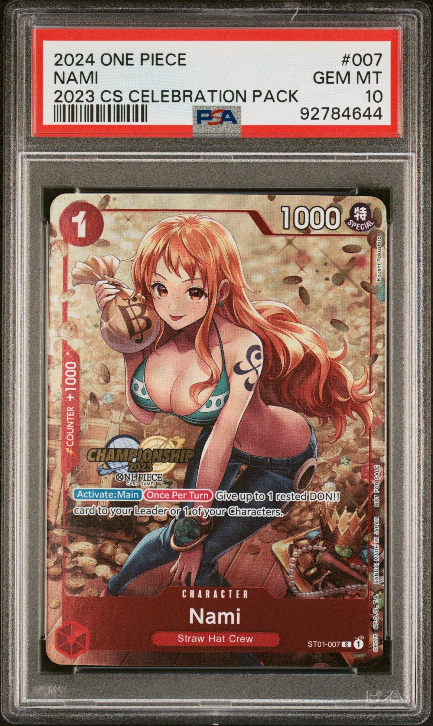 2024 One Piece Championship 2023 Celebration Pack 007 Nami PSA 10