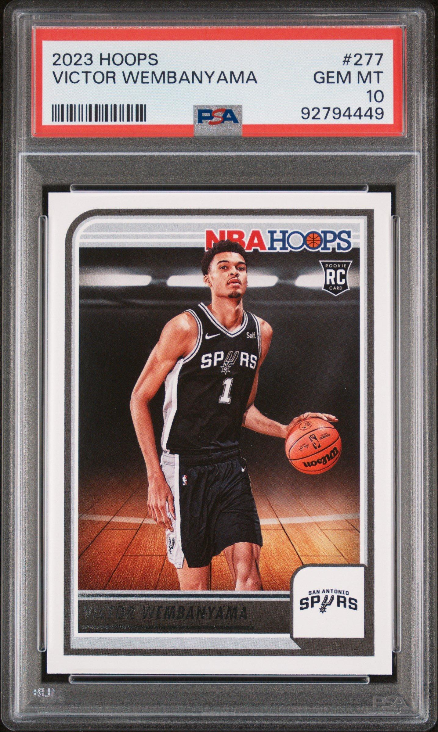 2023 Panini Nba Hoops 277 Victor Wembanyama PSA 10 Graded Card