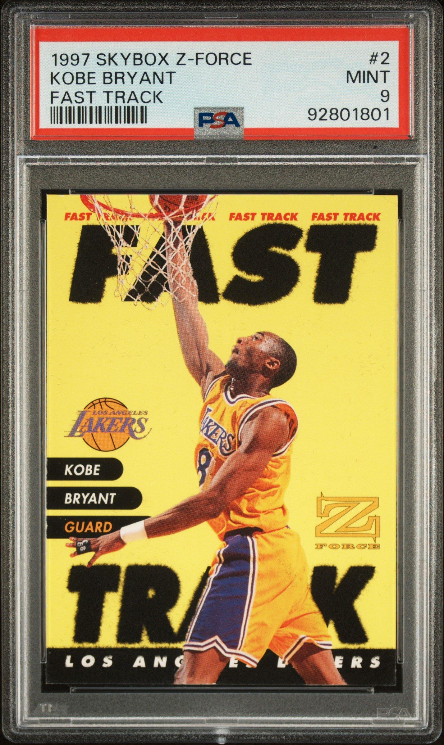 1997 Skybox Z-force Fast Track 2 Kobe Bryant PSA 9 Graded Card