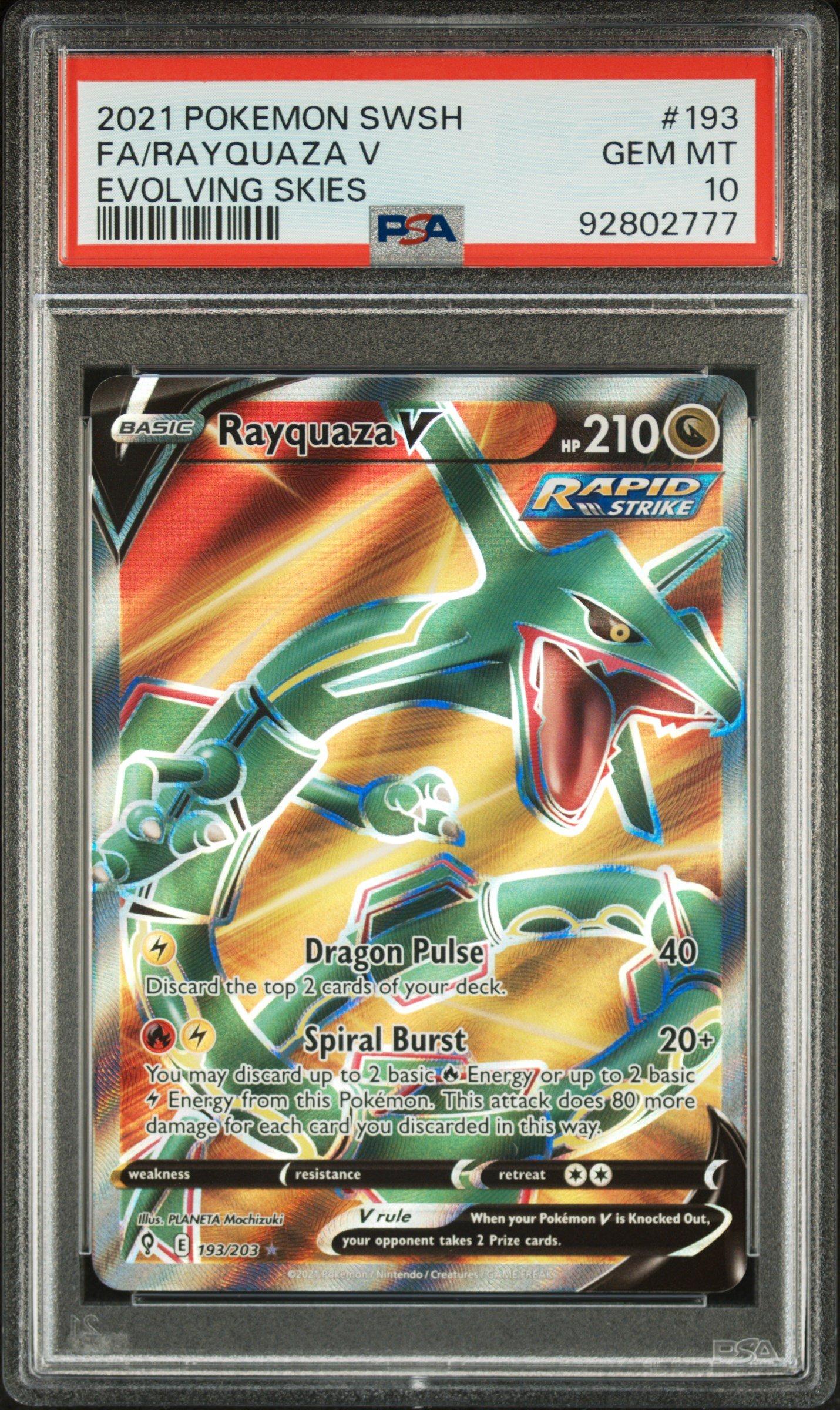 2021 Pokemon Sword & Shield Evolving Skies 193 Full Art/rayquaza V